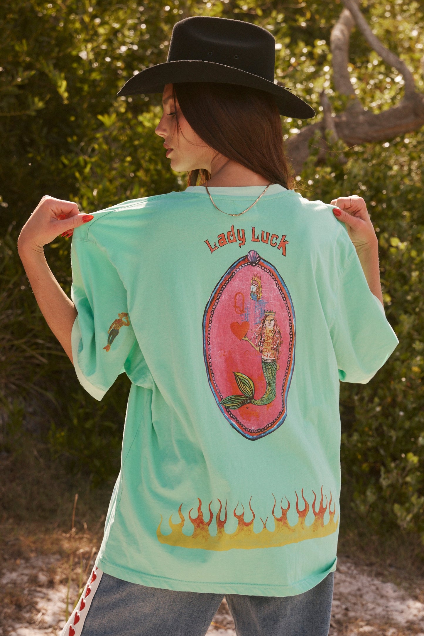 Lucky Mermaid Tee - Light Green