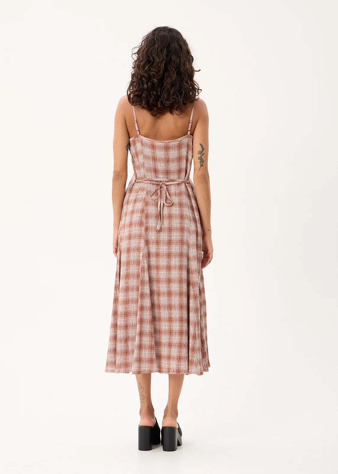 Helena Hemp Maxi Dress - Desert Check