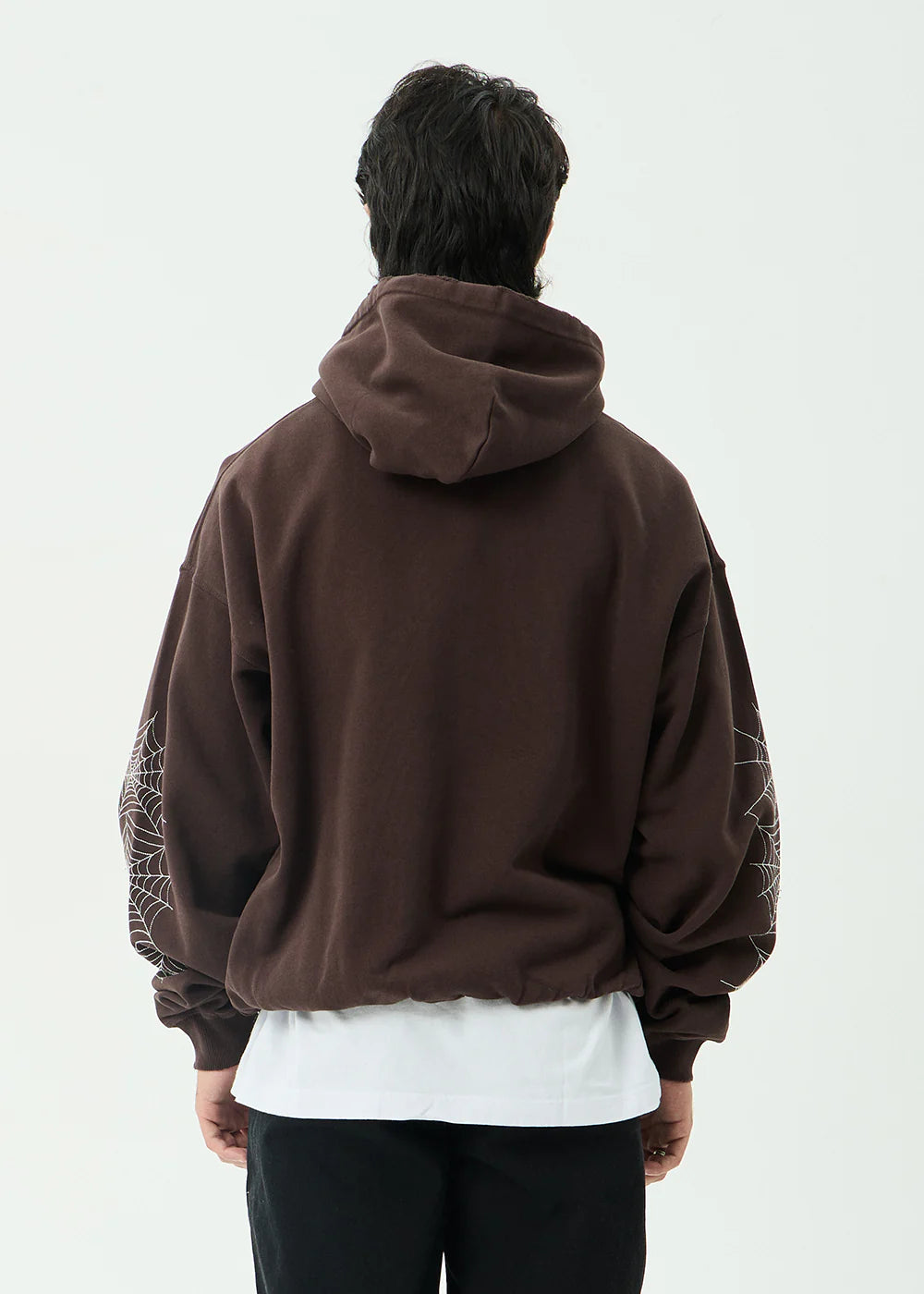 Labyrinth - Boxy Pull On Hood - Washed Coffee