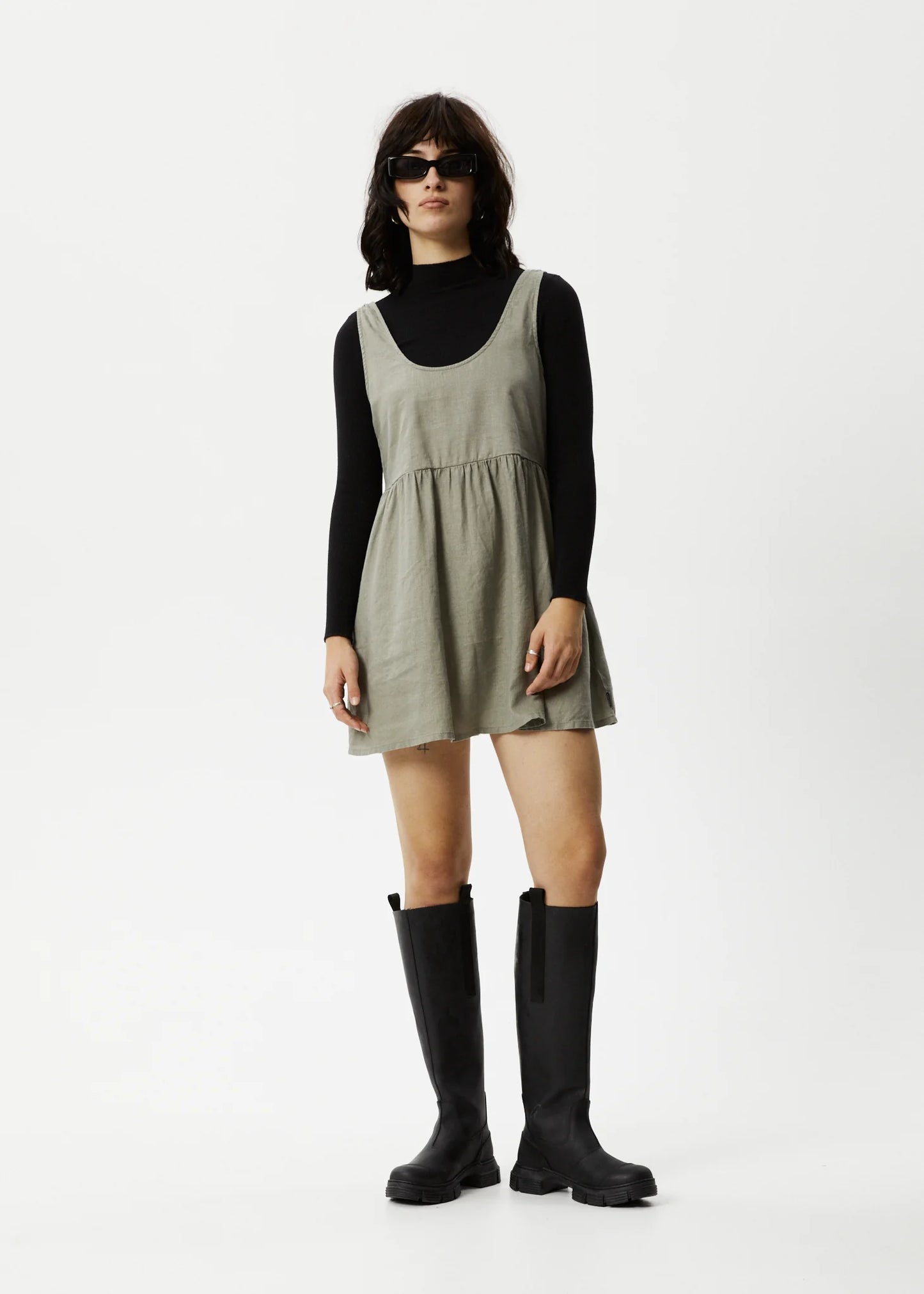 Jesse - Hemp Mini Dress - Olive