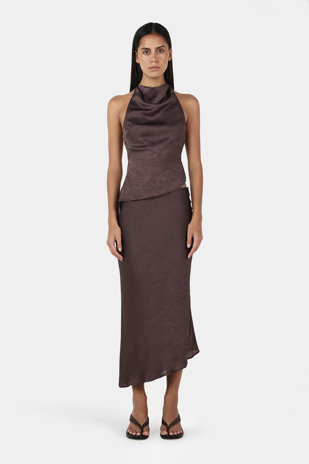 Lucie Asym Skirt - Mulberry