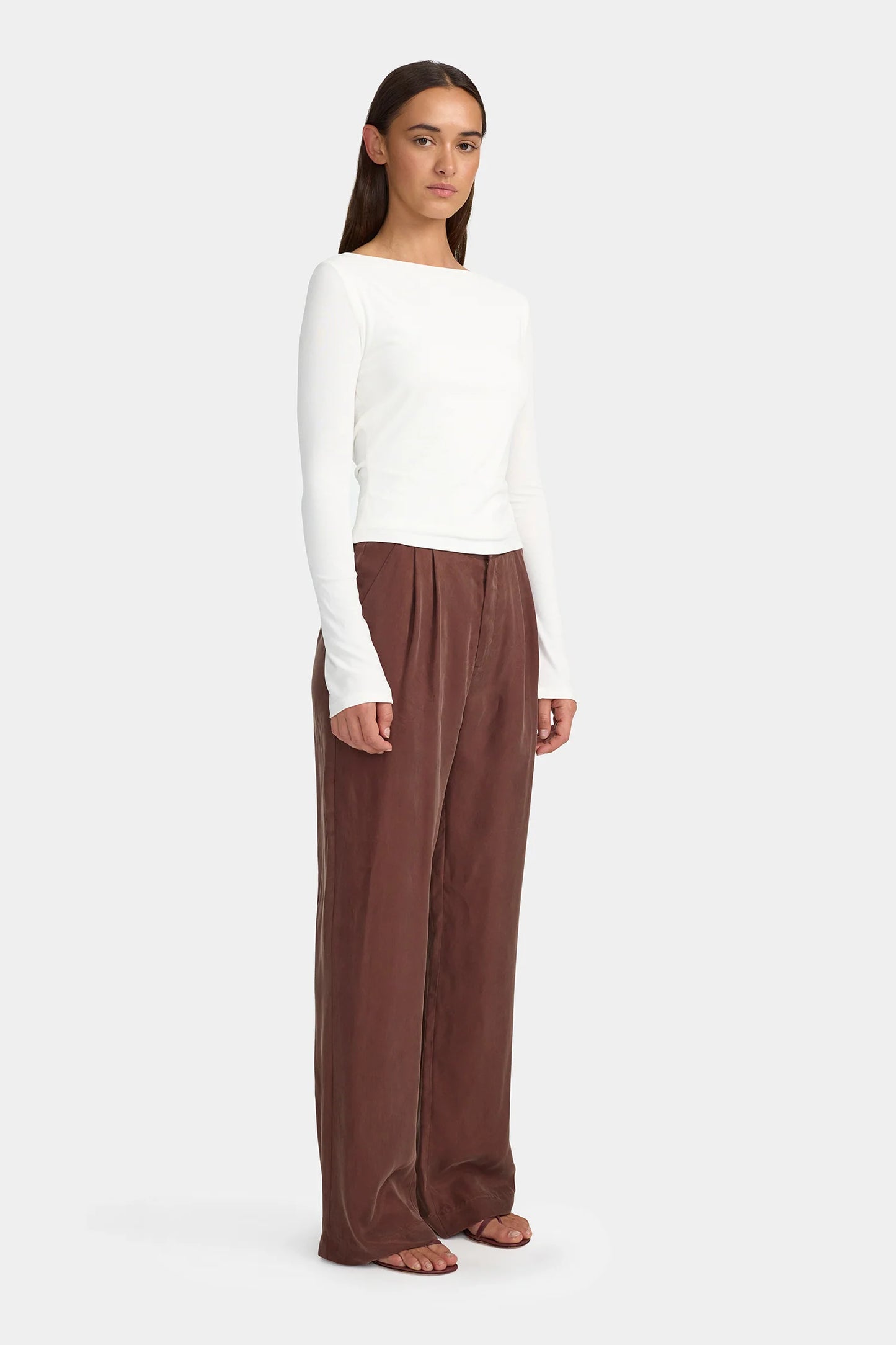 Crimson Cupro Pant - Mocha