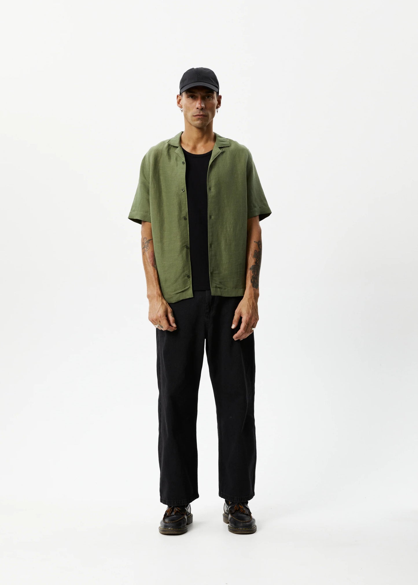 Daily - Hemp Cuban Short Sleeve Shirt - Military