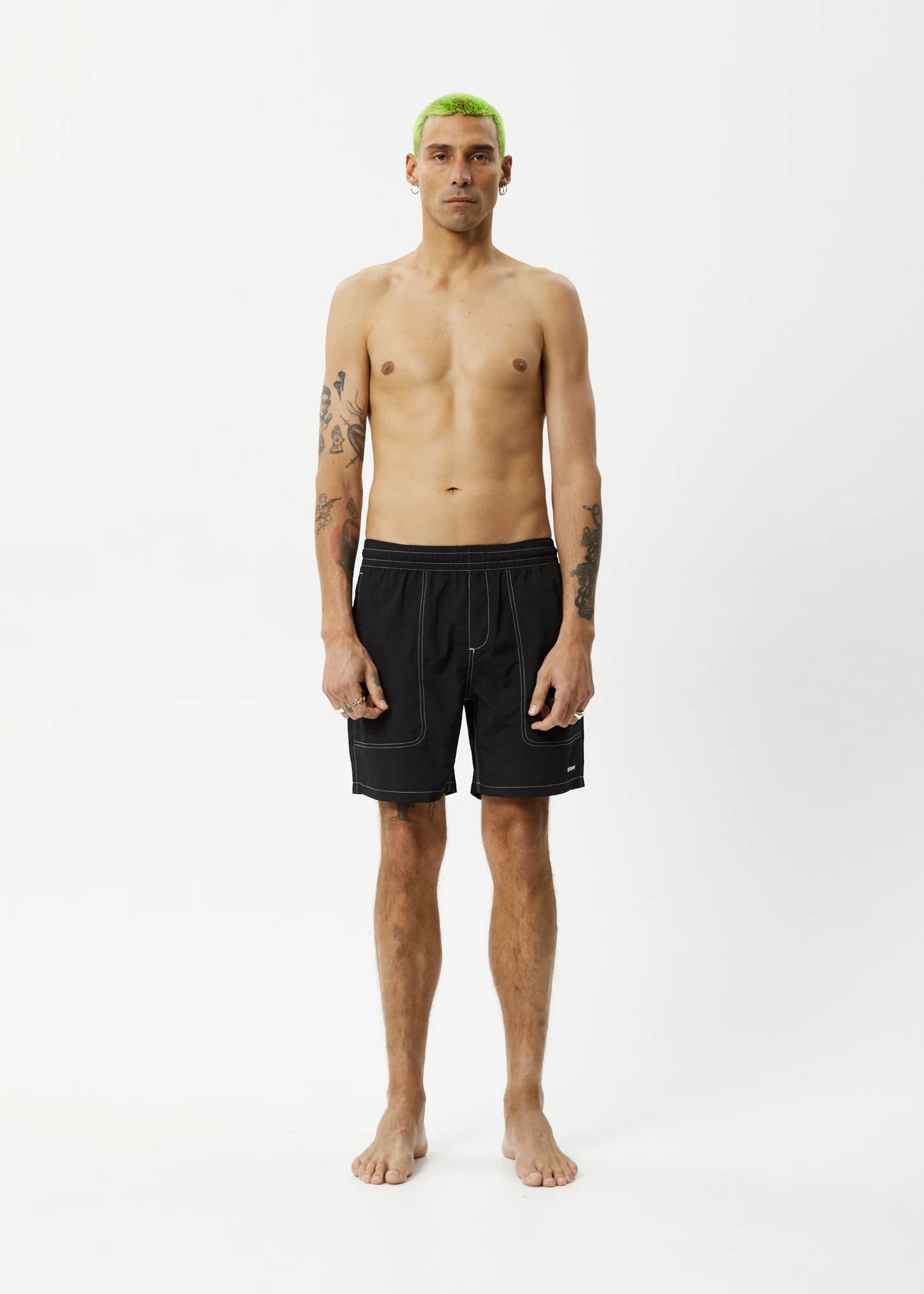 Baywatch Swim Shorts 18" - Black