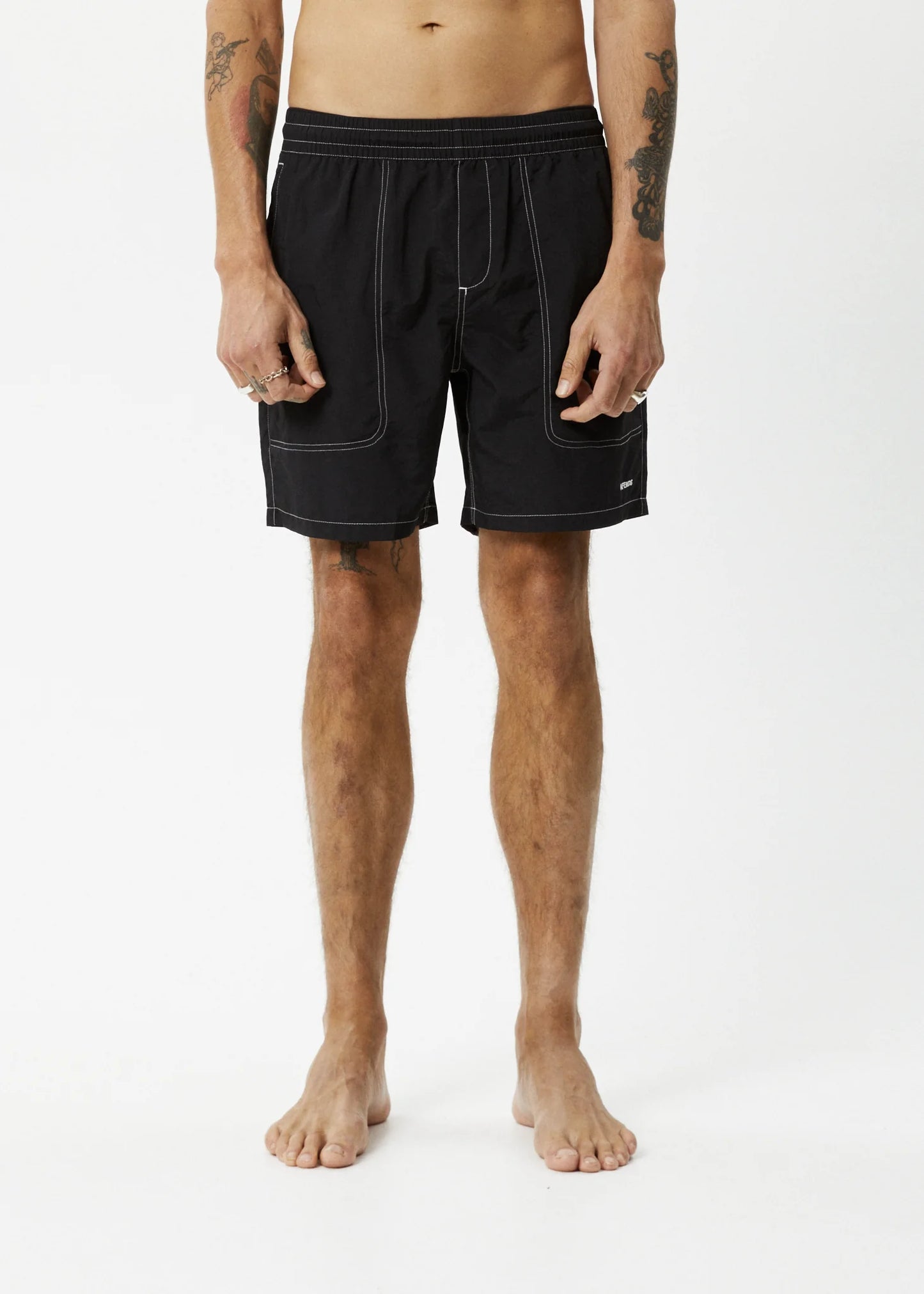 Baywatch Swim Shorts 18" - Black