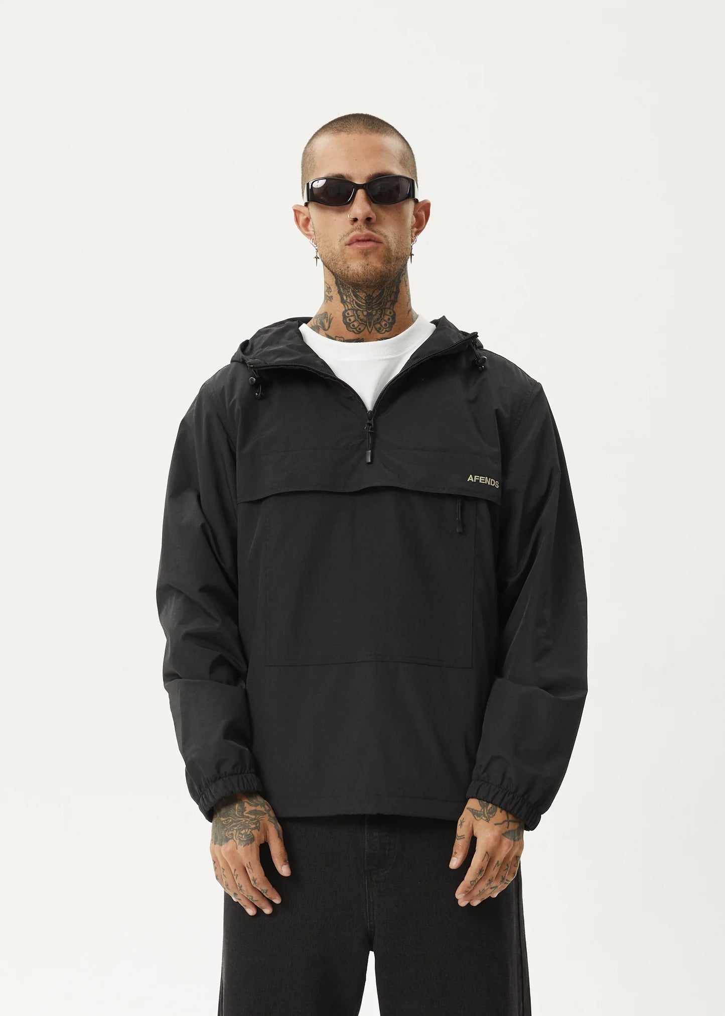 System Water Resistant Spray Anorak Jacket - Black