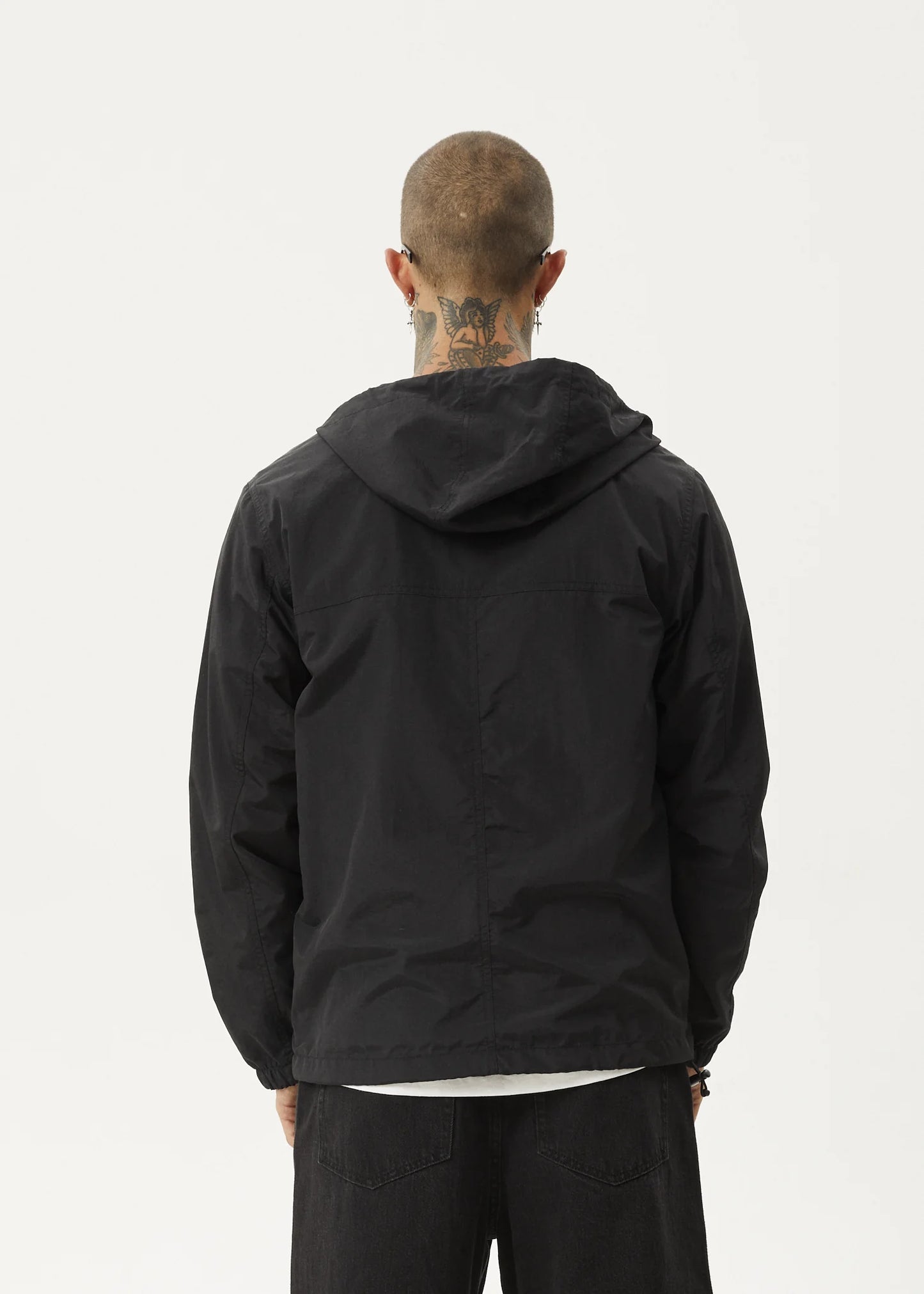 System Water Resistant Spray Anorak Jacket - Black