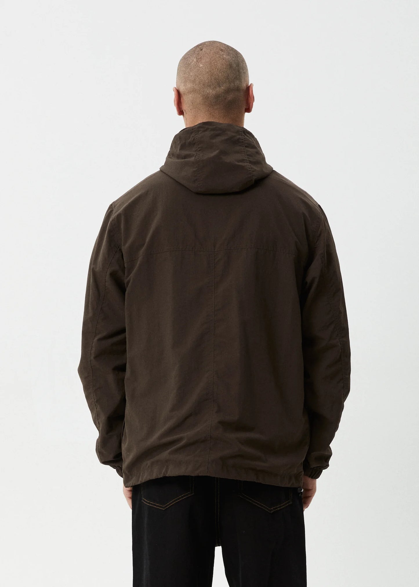 System Water Resistant Spray Anorak Jacket - Coffee