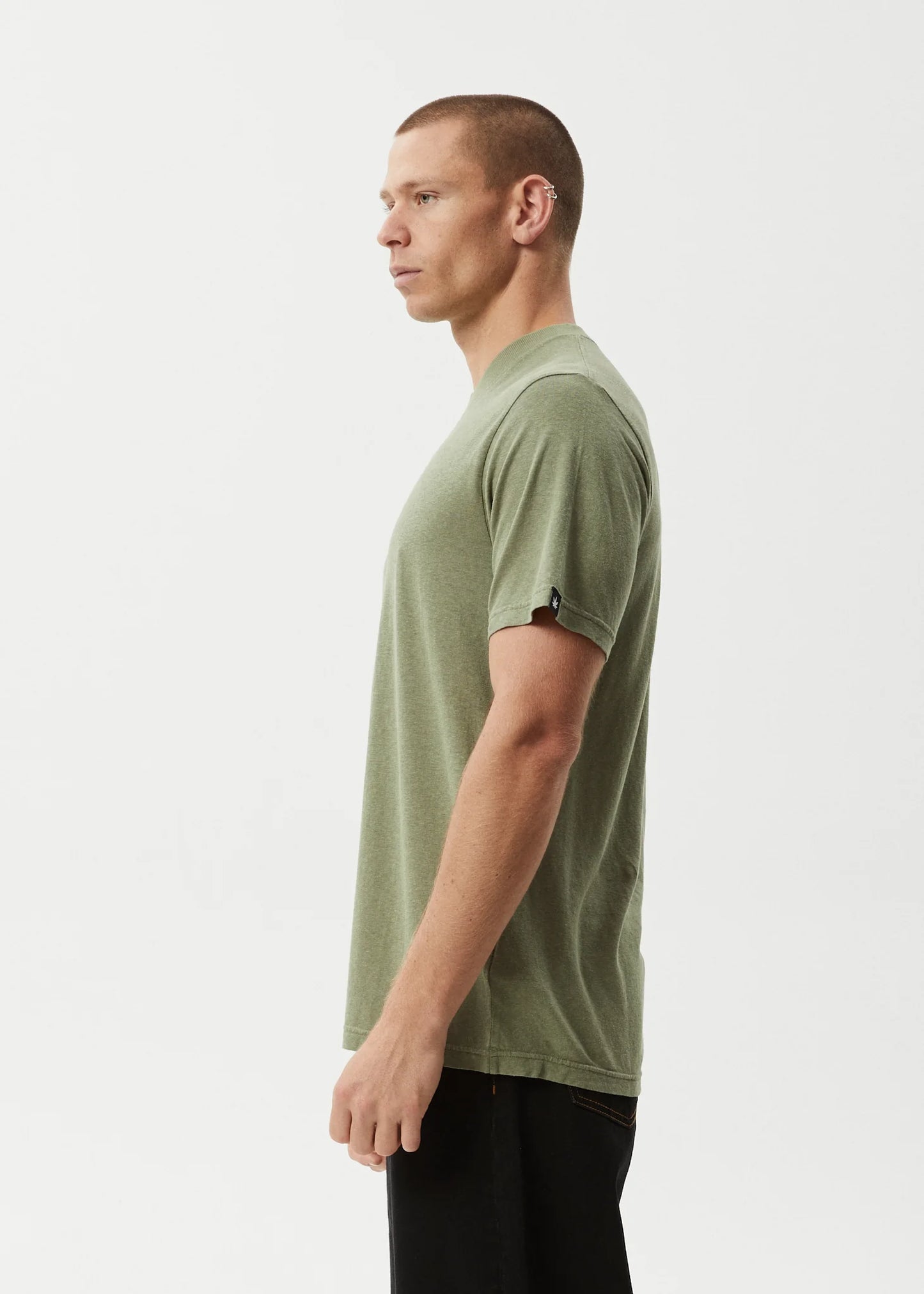 Classic Retro Tee - Oil Green
