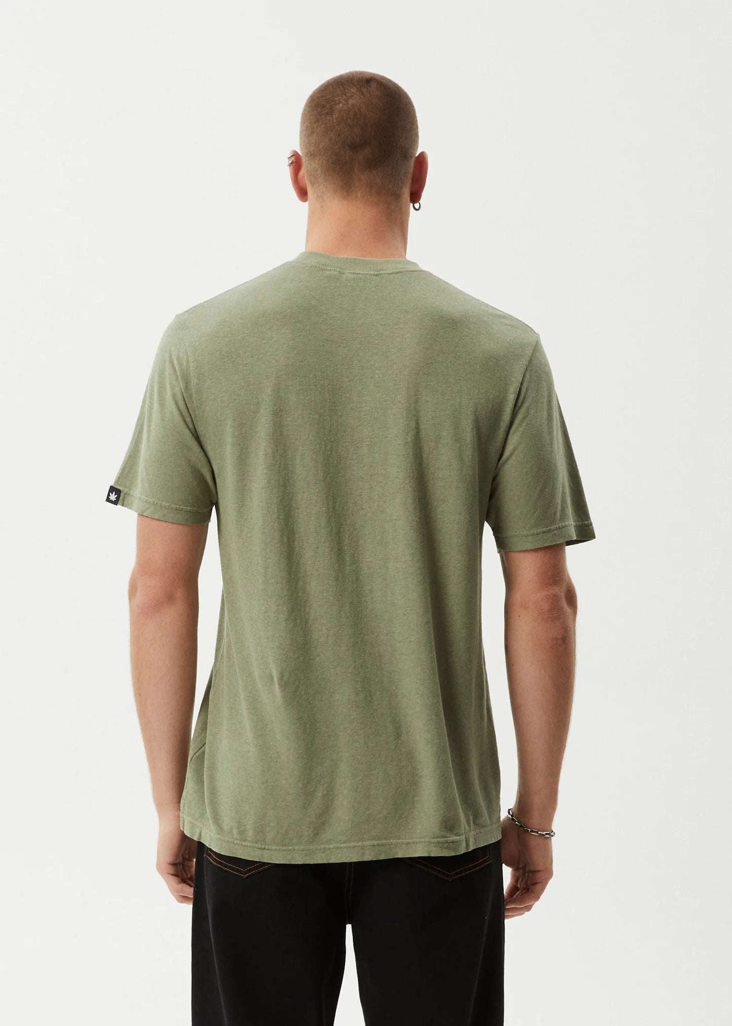 Classic Retro Tee - Oil Green
