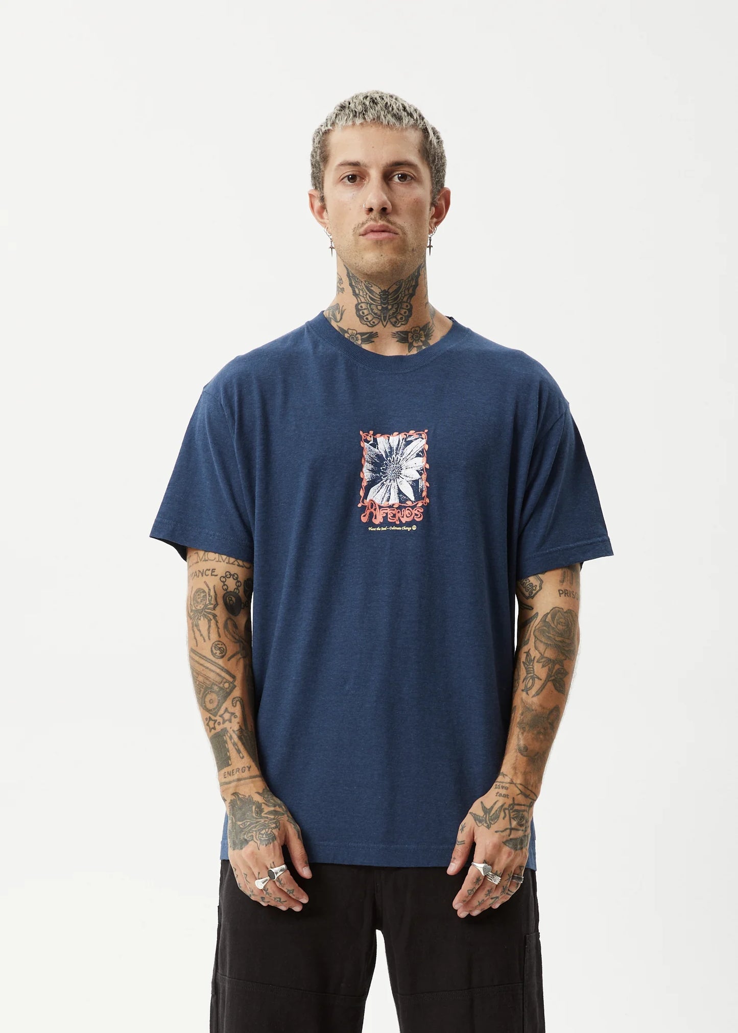 Sunflower Boxy Tee - Navy