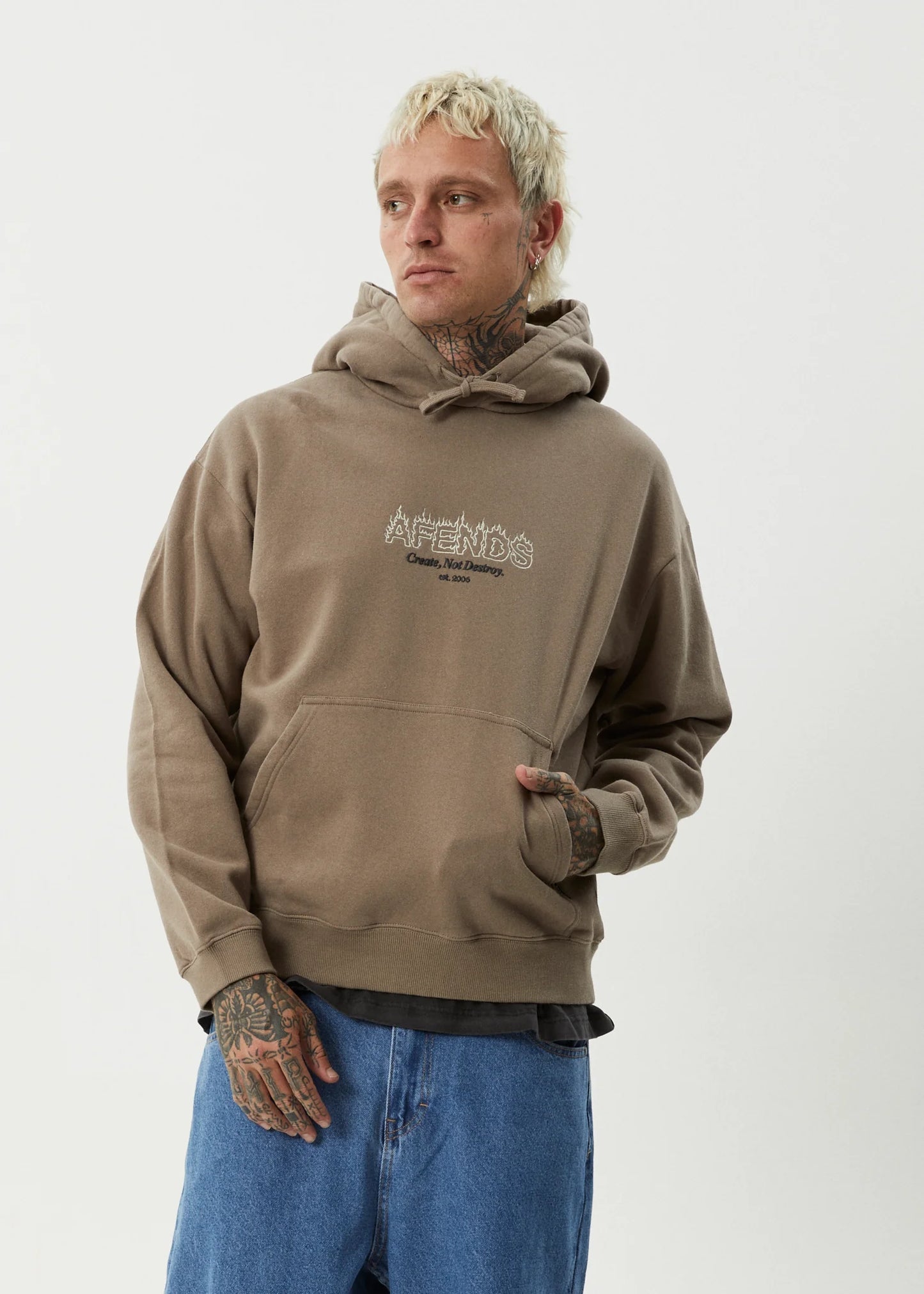 Ember Pull On Hood - Fossil