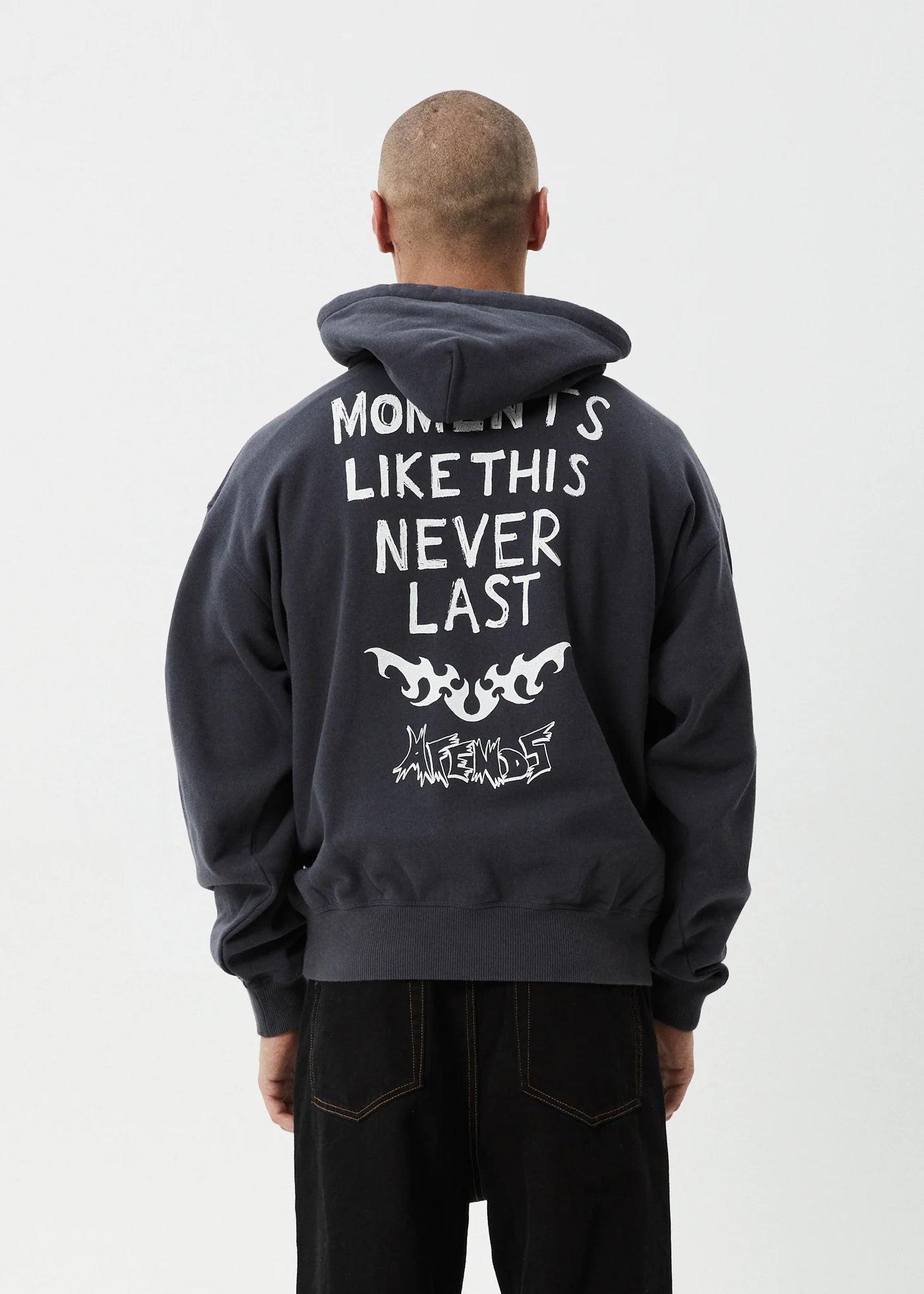 Moments Boxy Hoodie - Charcoal