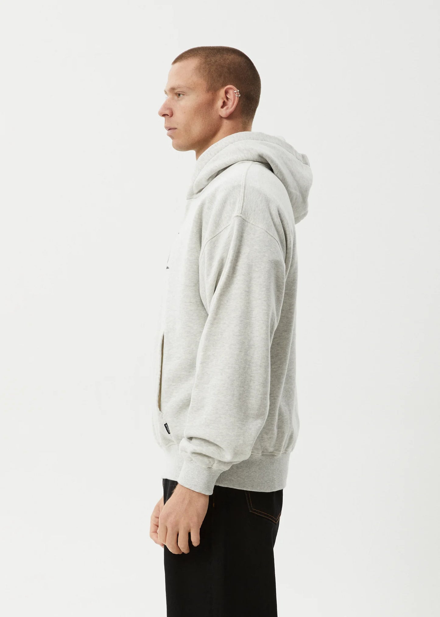 All Eyez Boxy Hoodie - Grey Marle