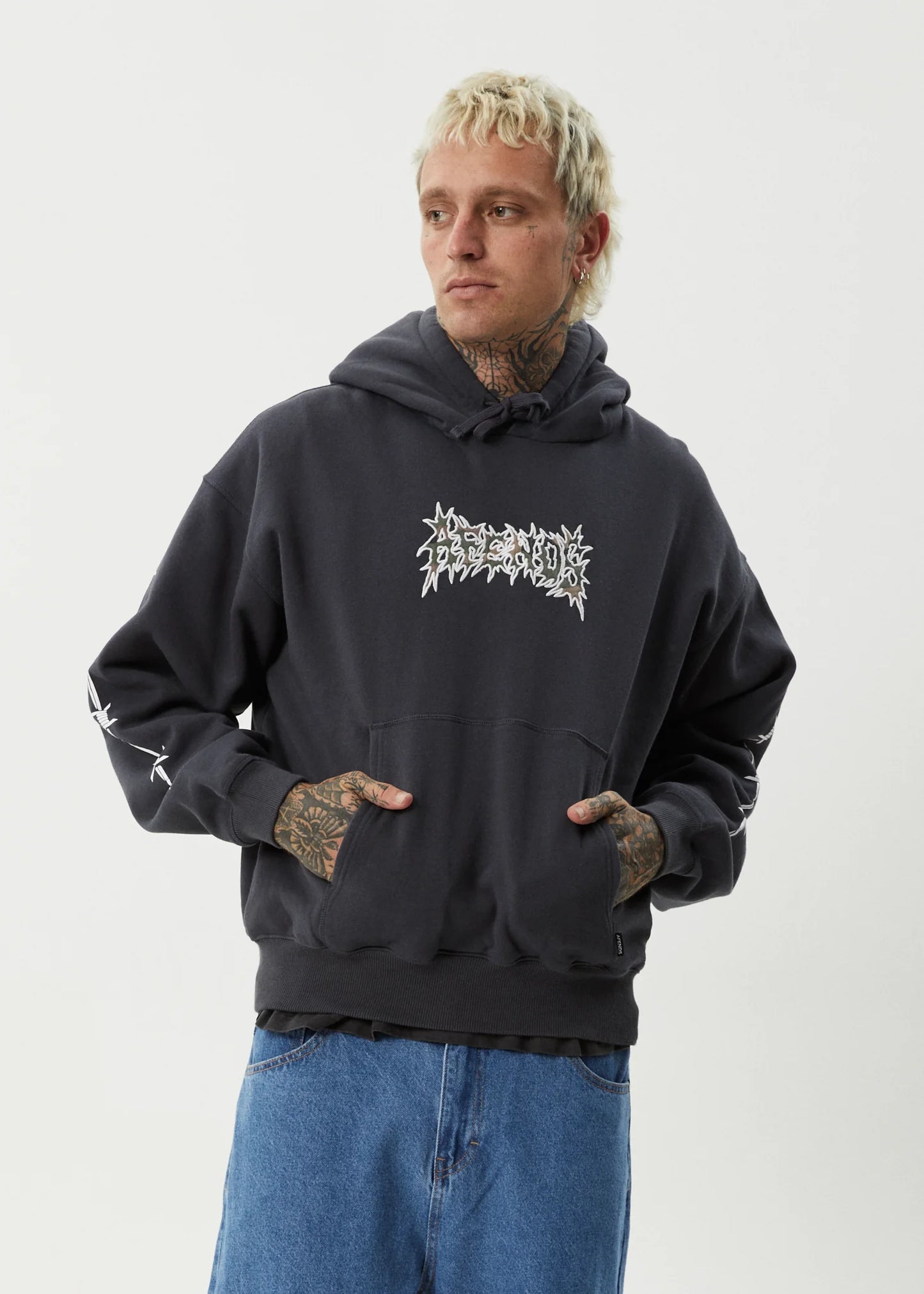 Hidden Boxy Hoodie - Charcoal
