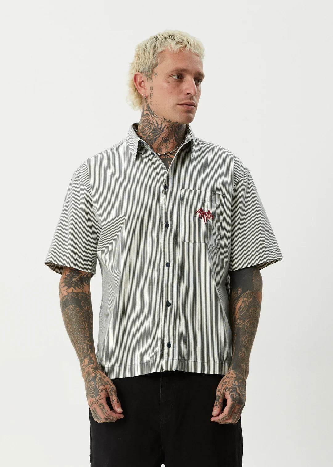 Bats - Striped Short Sleeve Shirt - Fuel