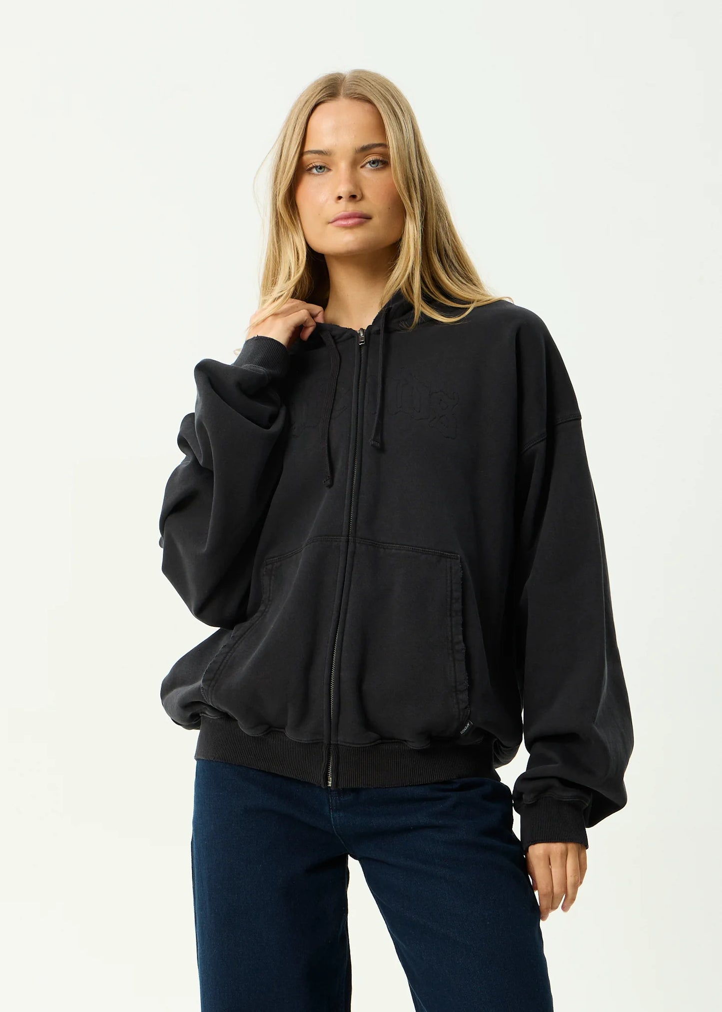 Resistance Heavyweight Boxy Zip Hood - Black