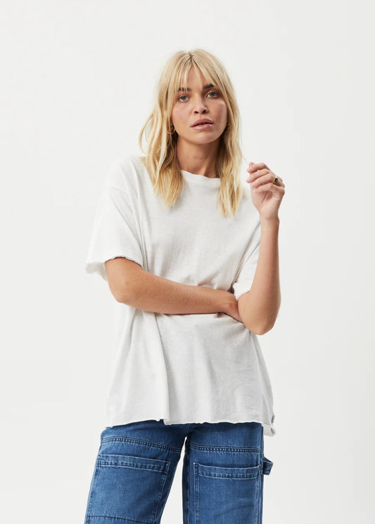 Slay - Hemp Oversized Tee - White