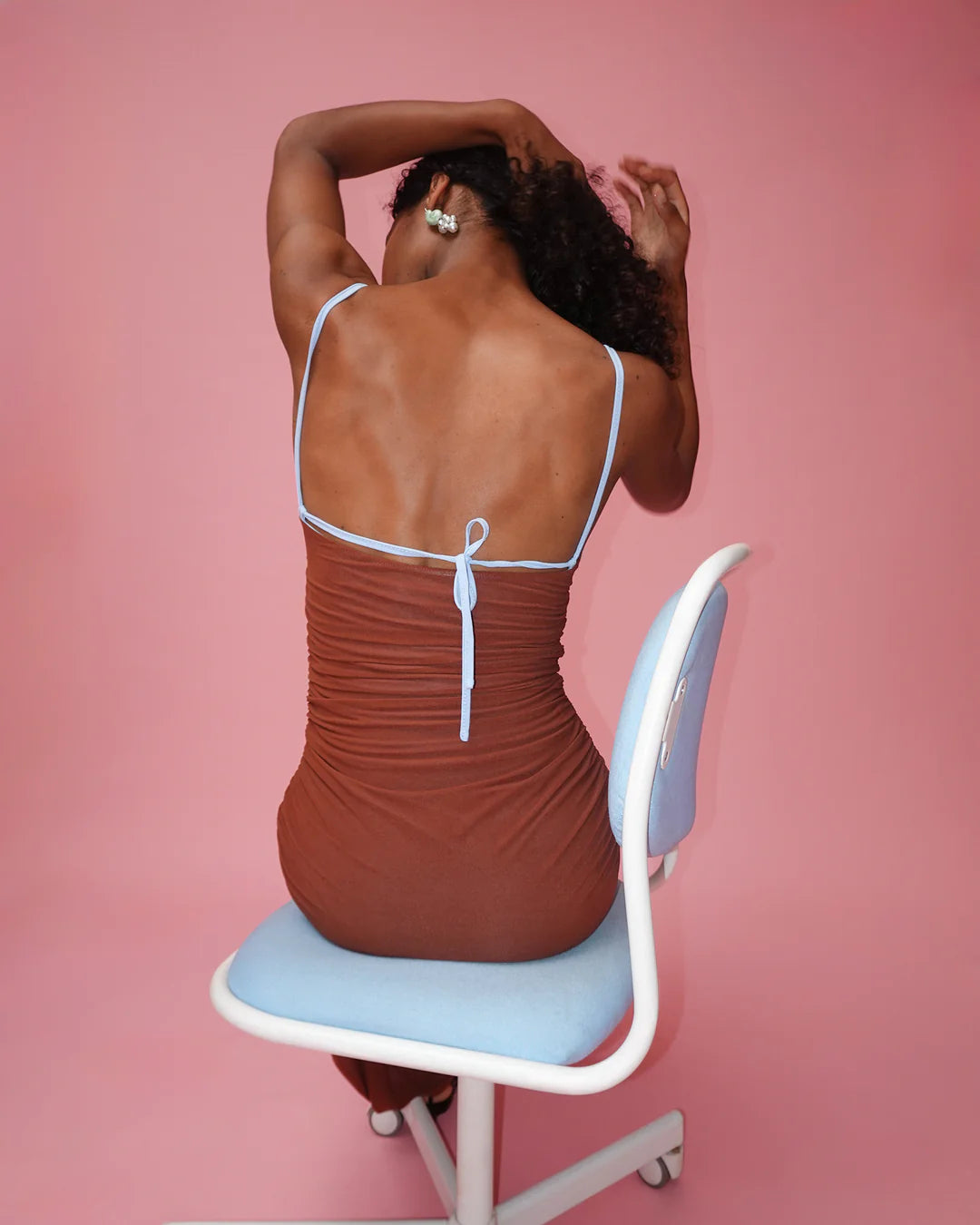 Sherry Dress - Bronze / Blue