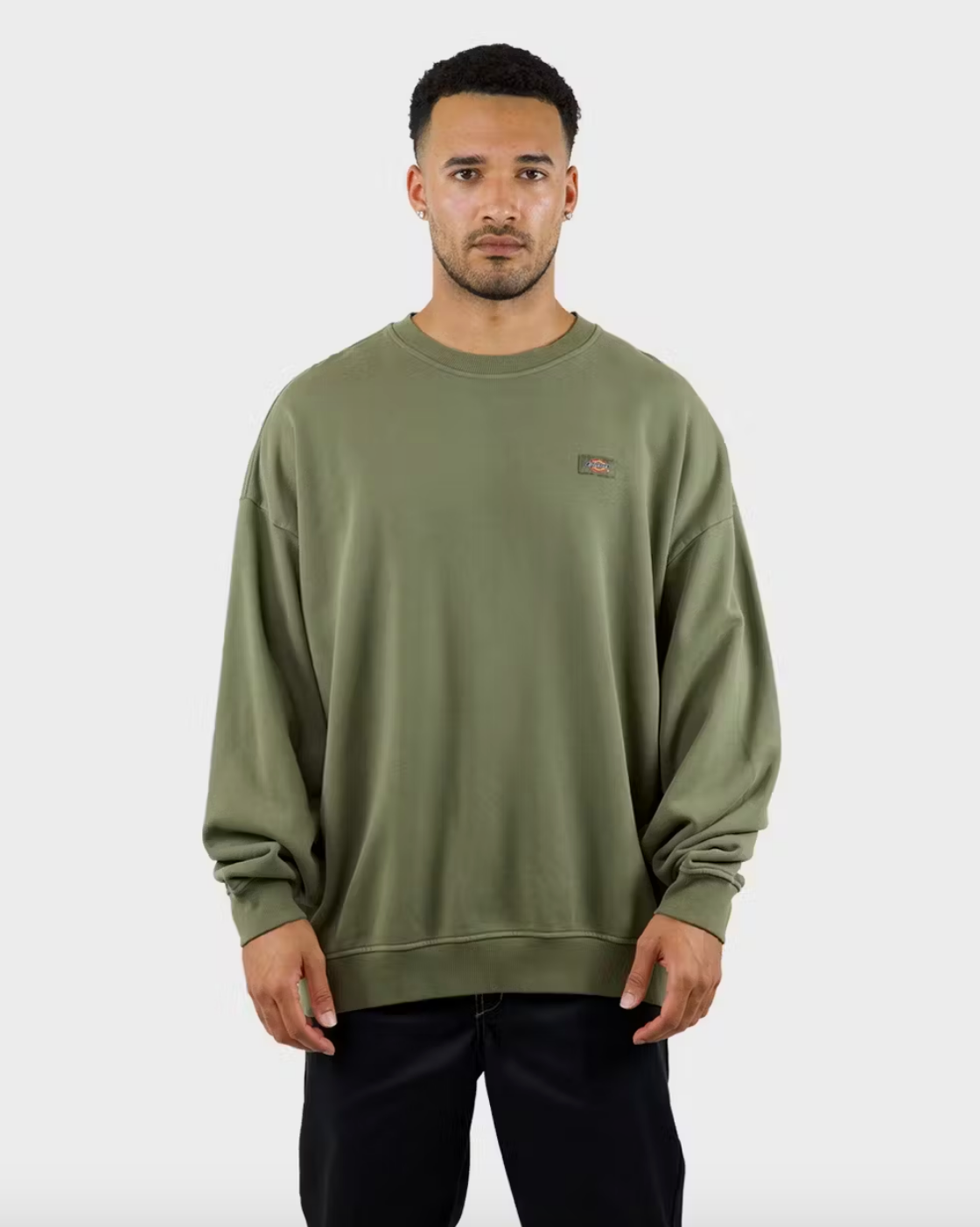 Classic Label Sweatshirt - Washed Dark Khaki