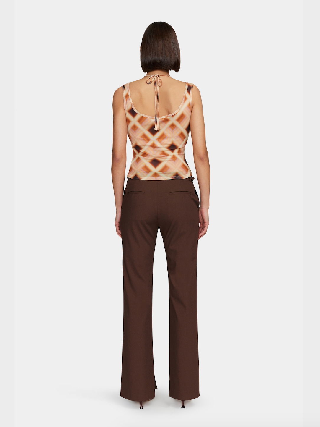 Natalia Top - Caramel Check