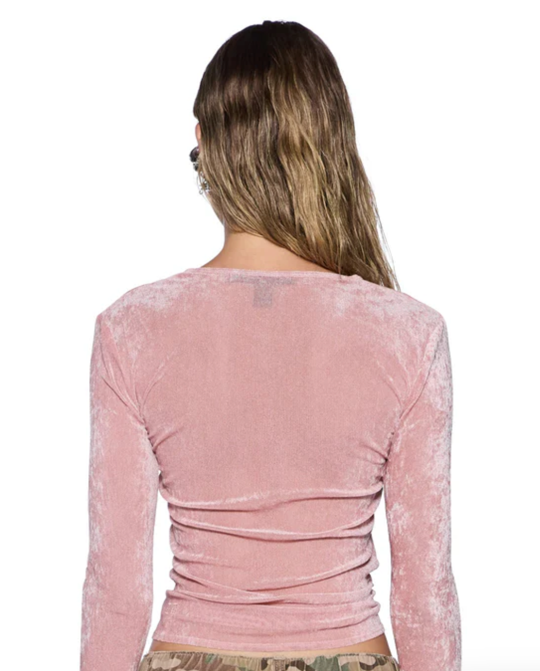 Baby Girl Mesh LS Top - Cameo Pink