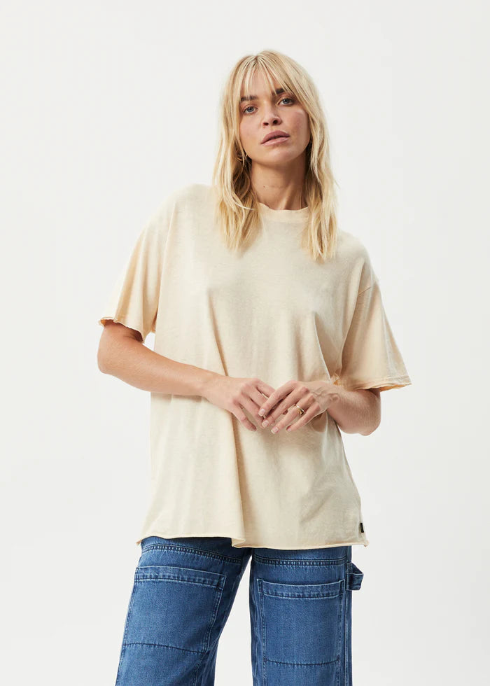 Slay - Oversized Hemp Tee - Sand