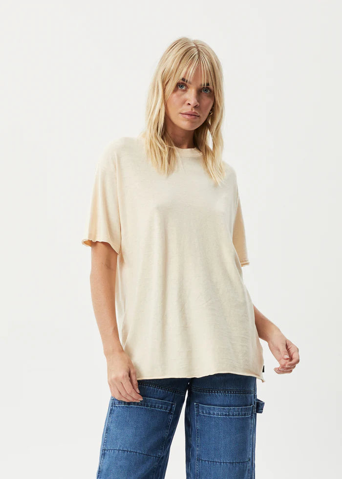 Slay - Oversized Hemp Tee - Sand