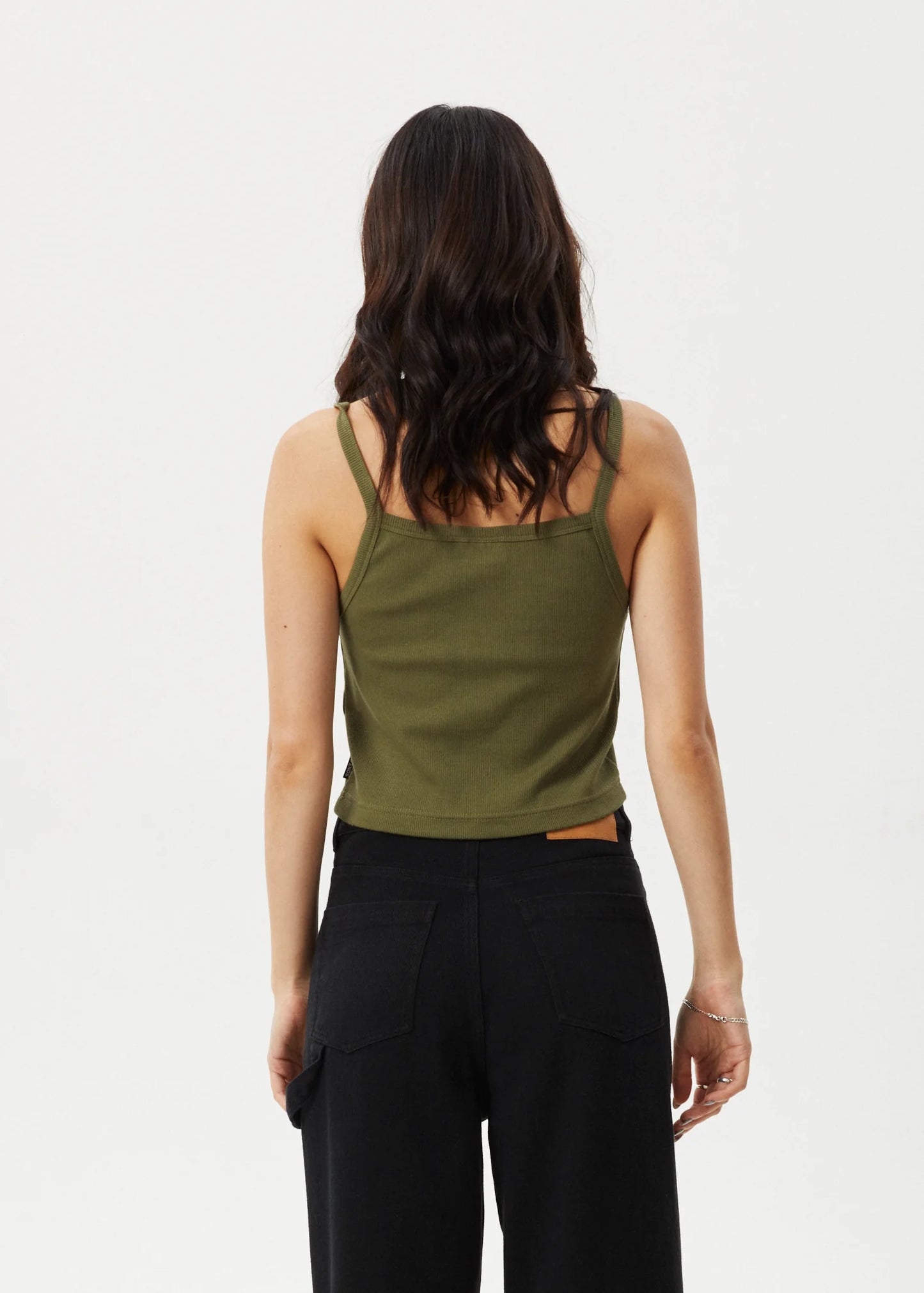 Taylor - Hemp Ribbed Singlet - Military