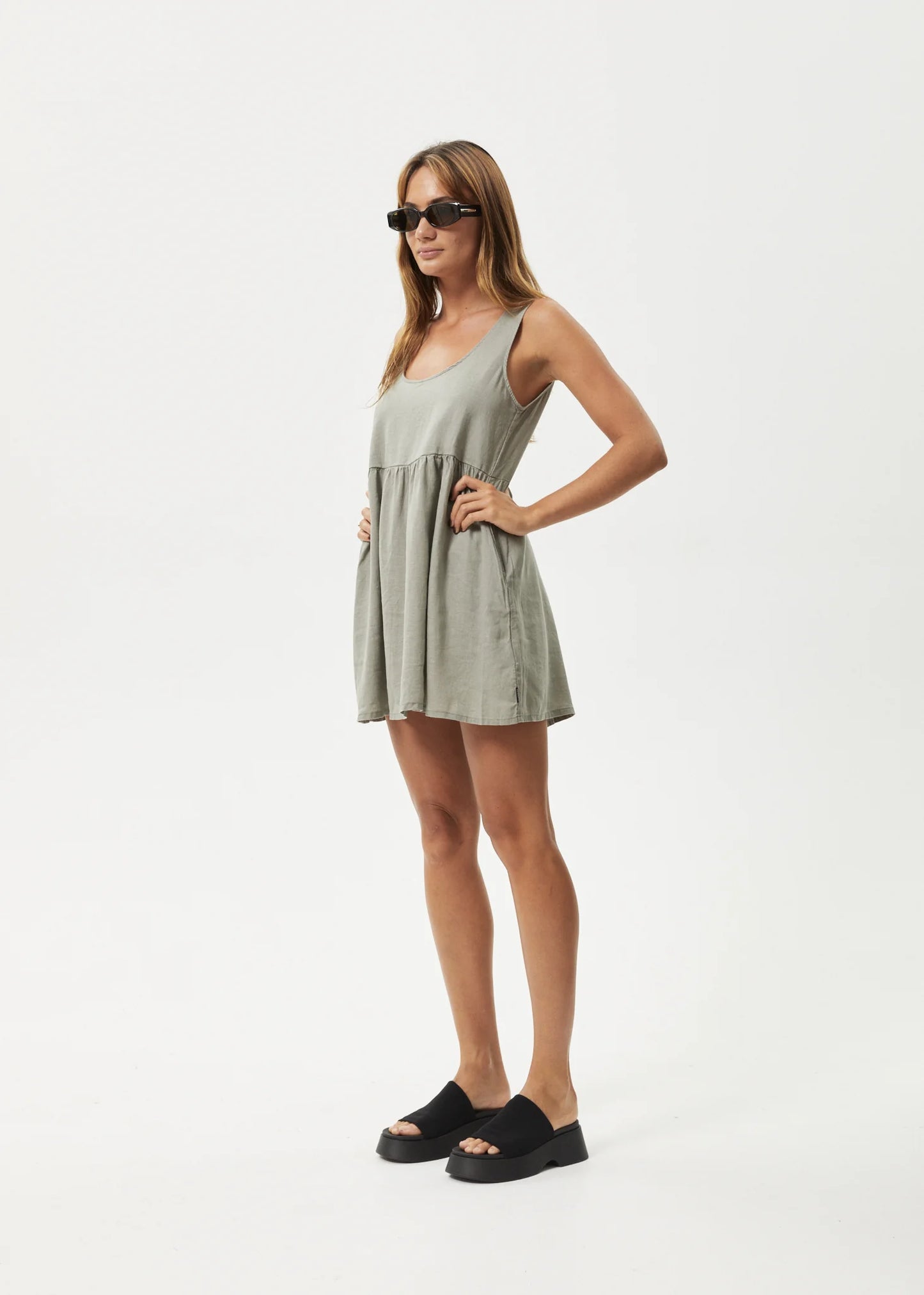 Jesse - Hemp Mini Dress - Olive