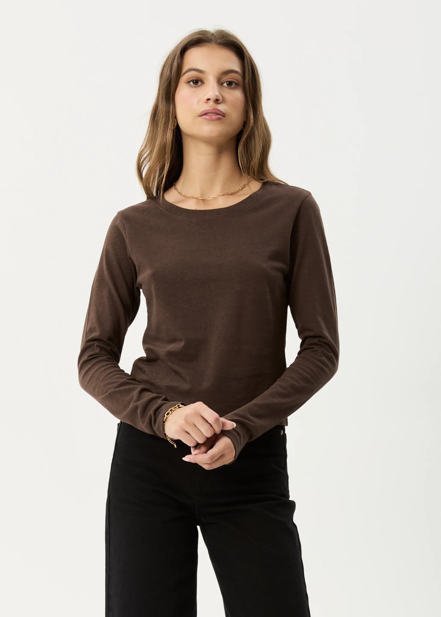 Elevate Long Sleeve Tee - Coffee