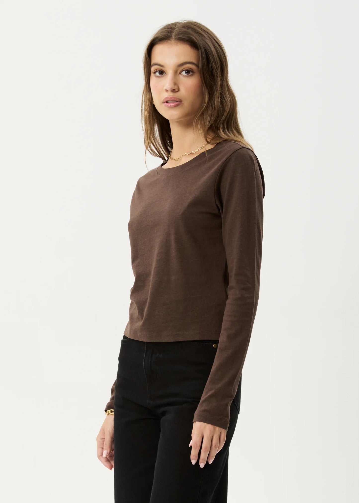 Elevate Long Sleeve Tee - Coffee