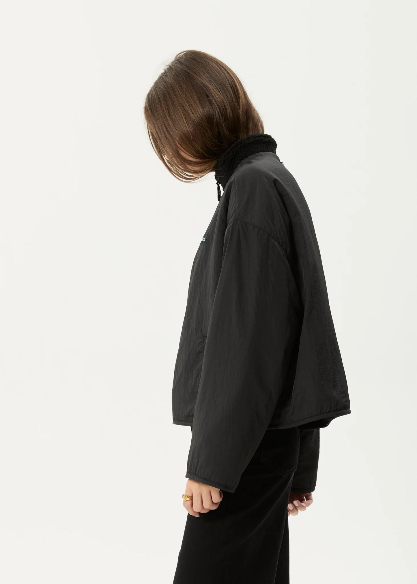 Berlin Reversible Polar Fleece Jacket - Black