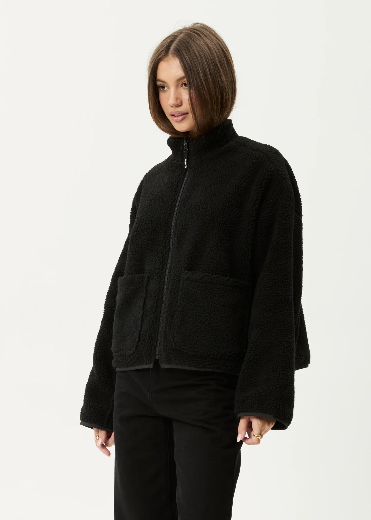 Berlin Reversible Polar Fleece Jacket - Black