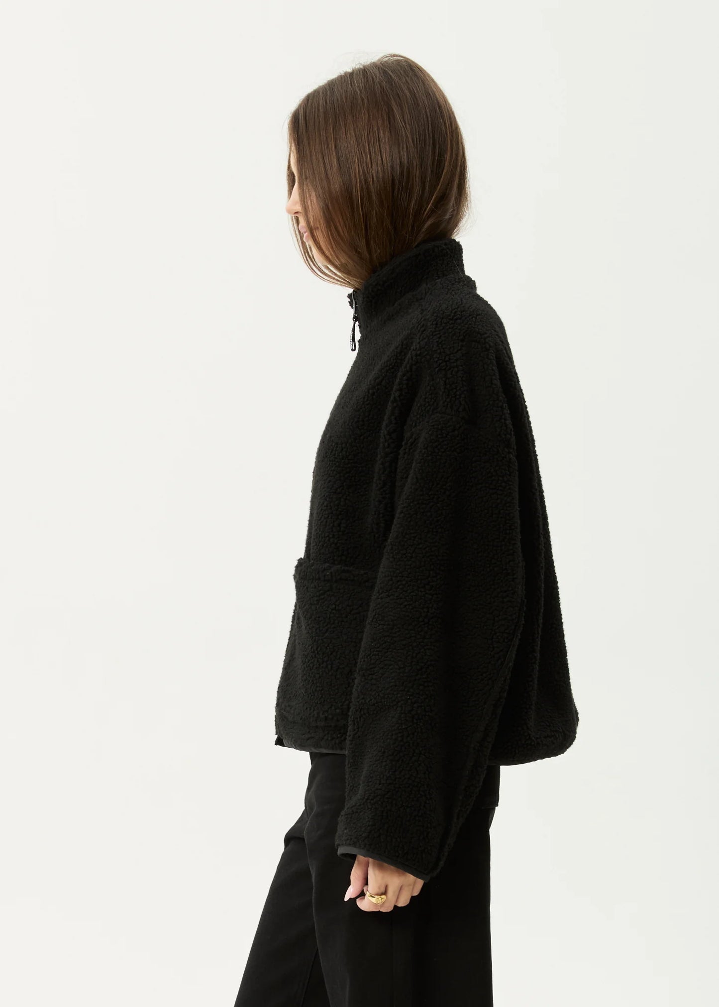 Berlin Reversible Polar Fleece Jacket - Black