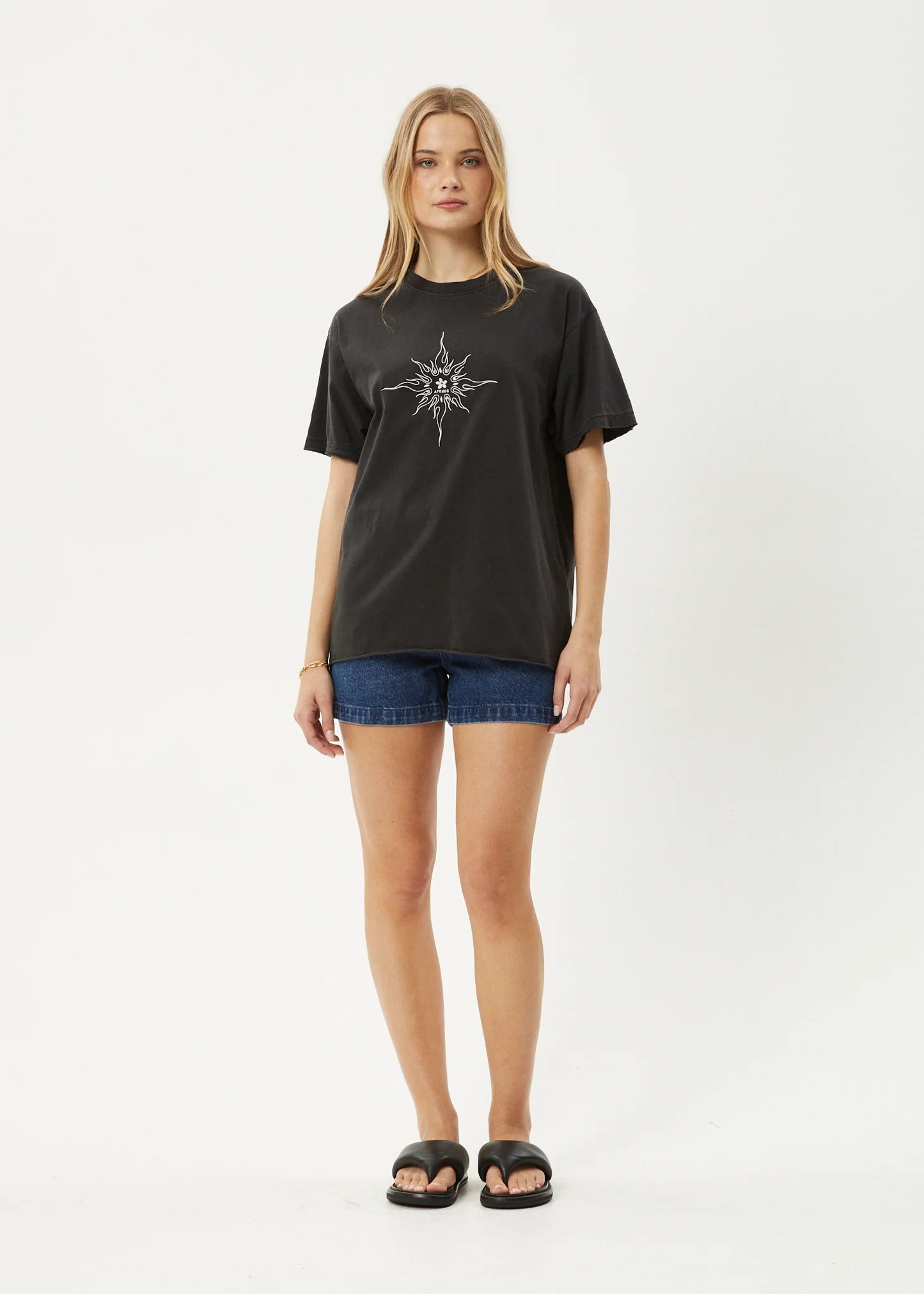 Sunny Oversized Tee - Stone Black