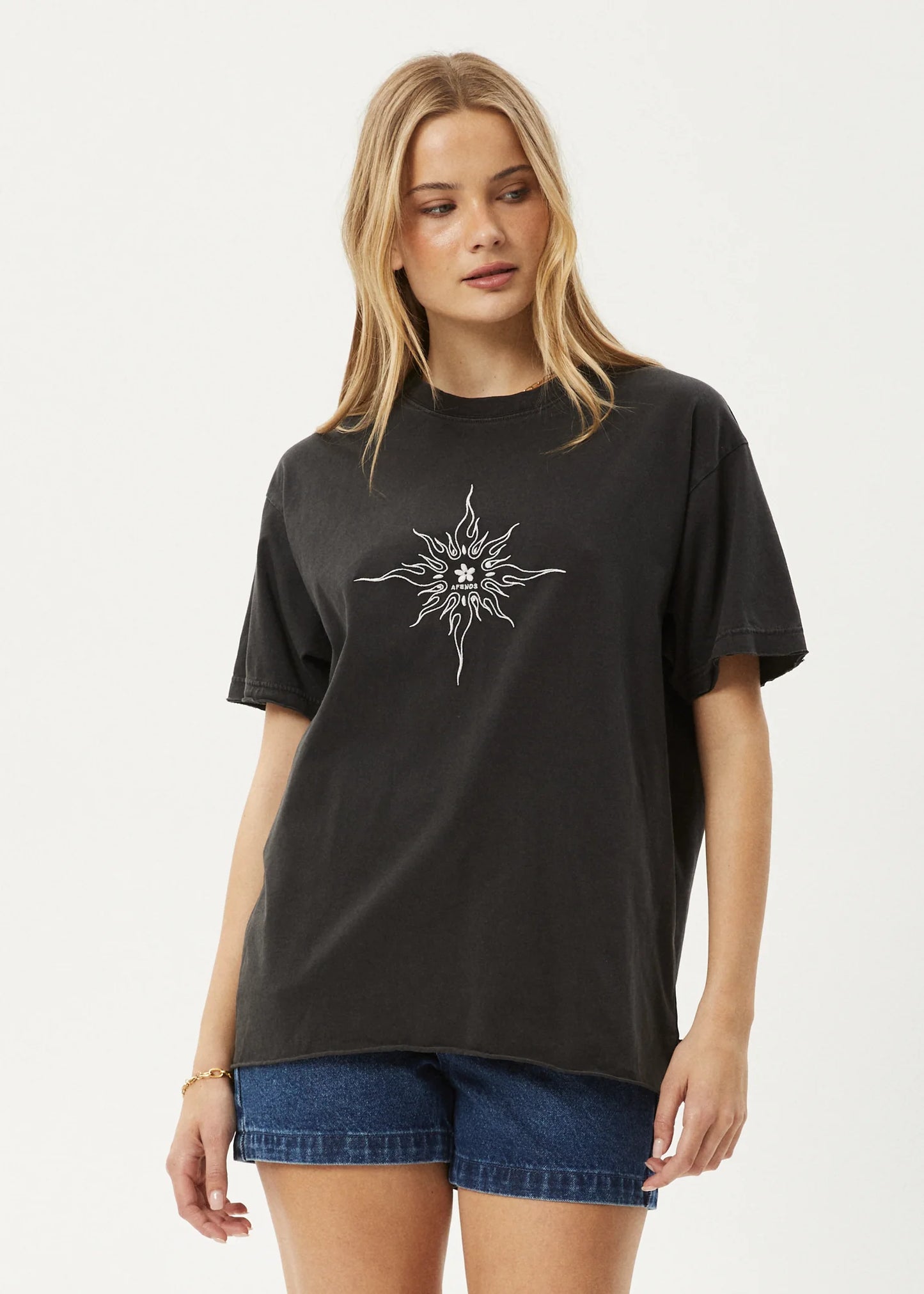 Sunny Oversized Tee - Stone Black