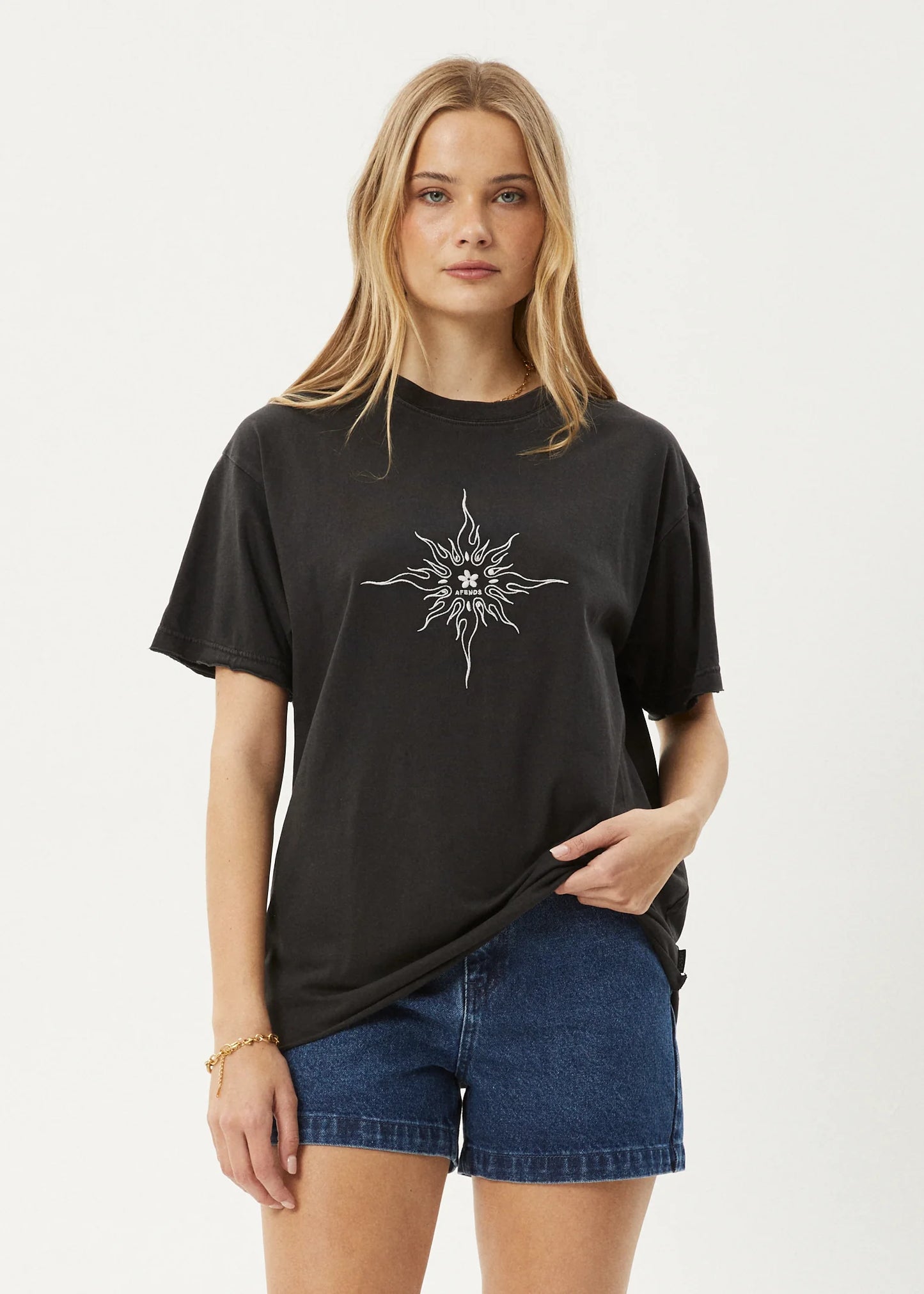 Sunny Oversized Tee - Stone Black