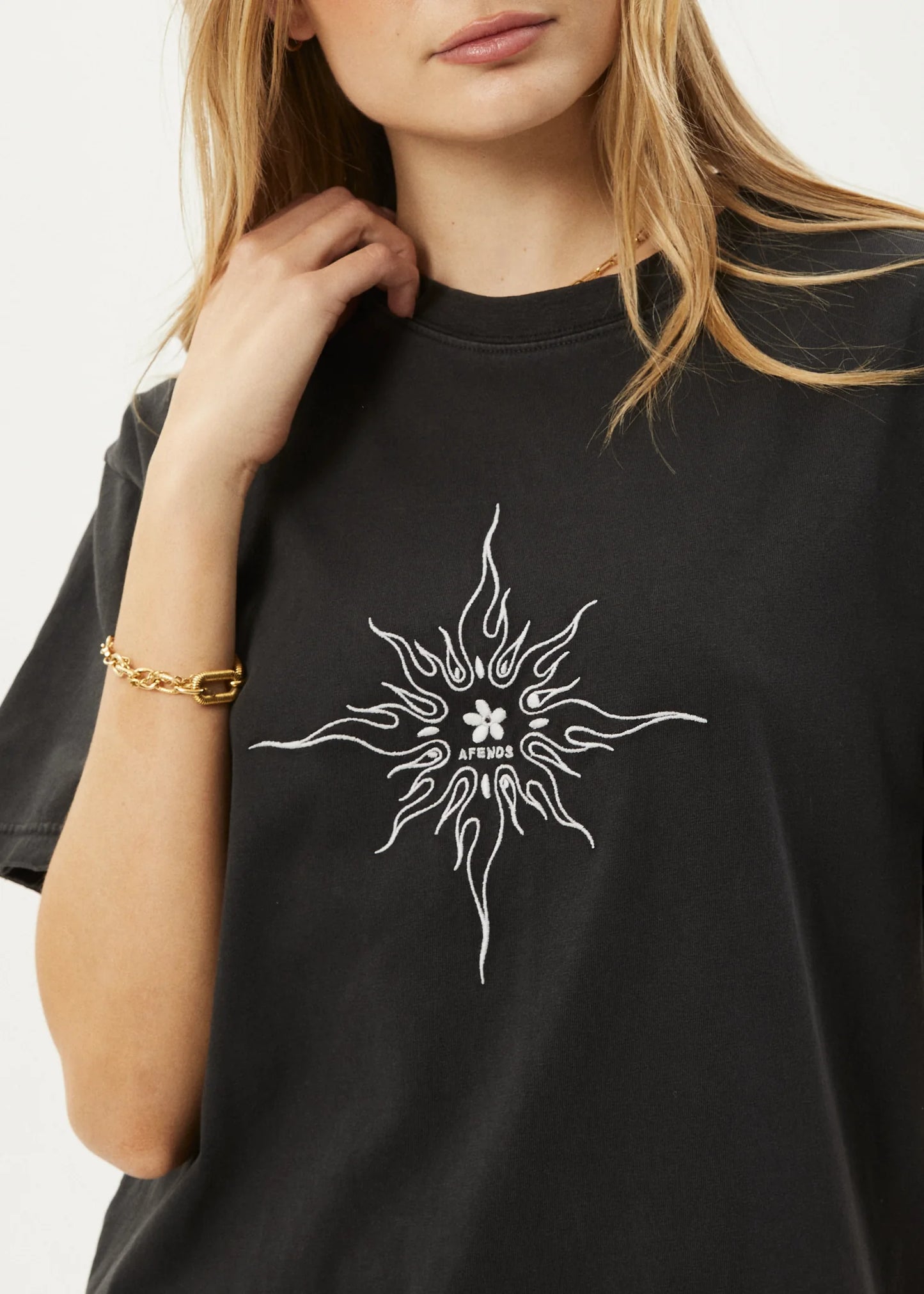 Sunny Oversized Tee - Stone Black
