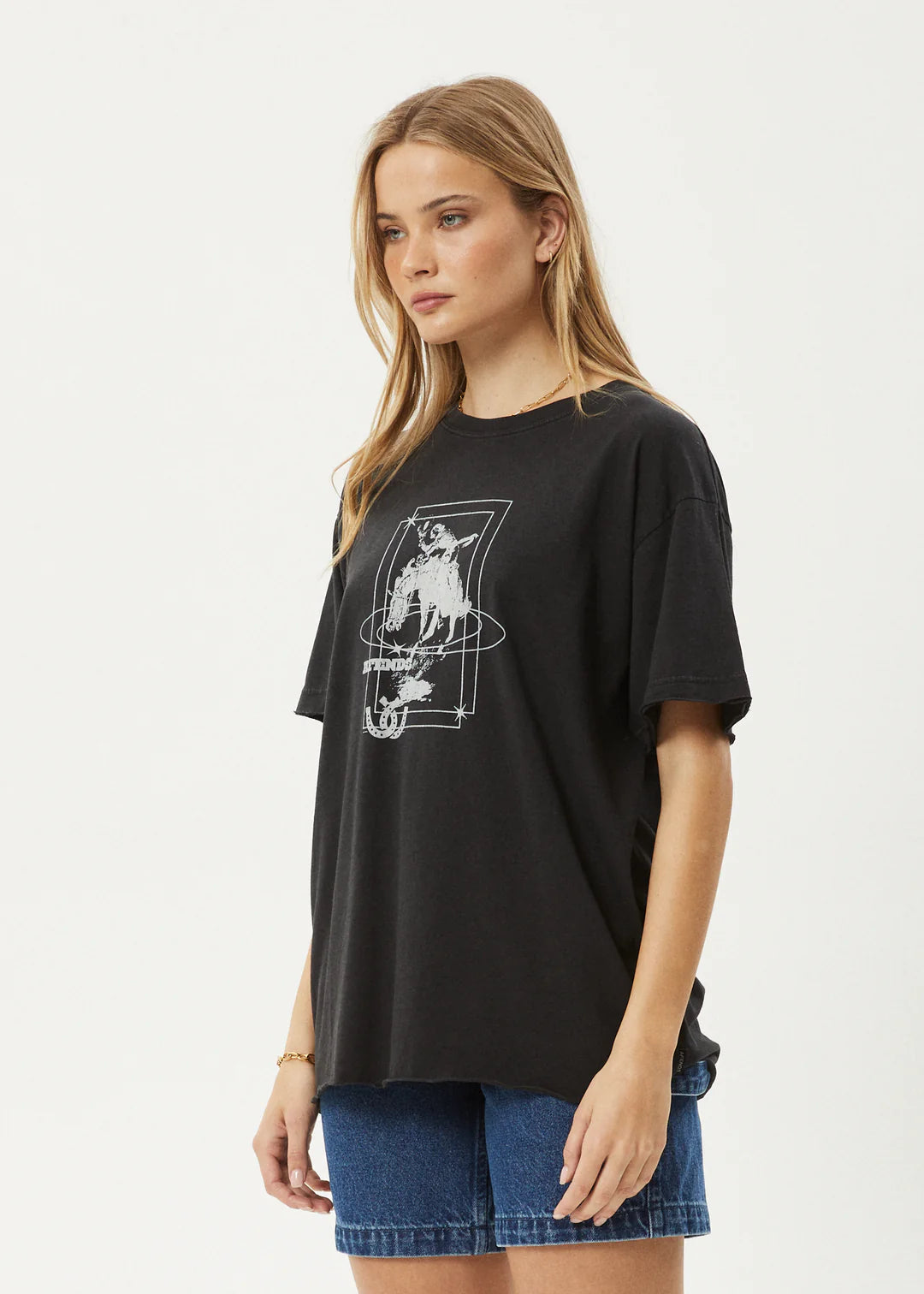 Rodeo - Oversized Hemp T-Shirt - Stone Black