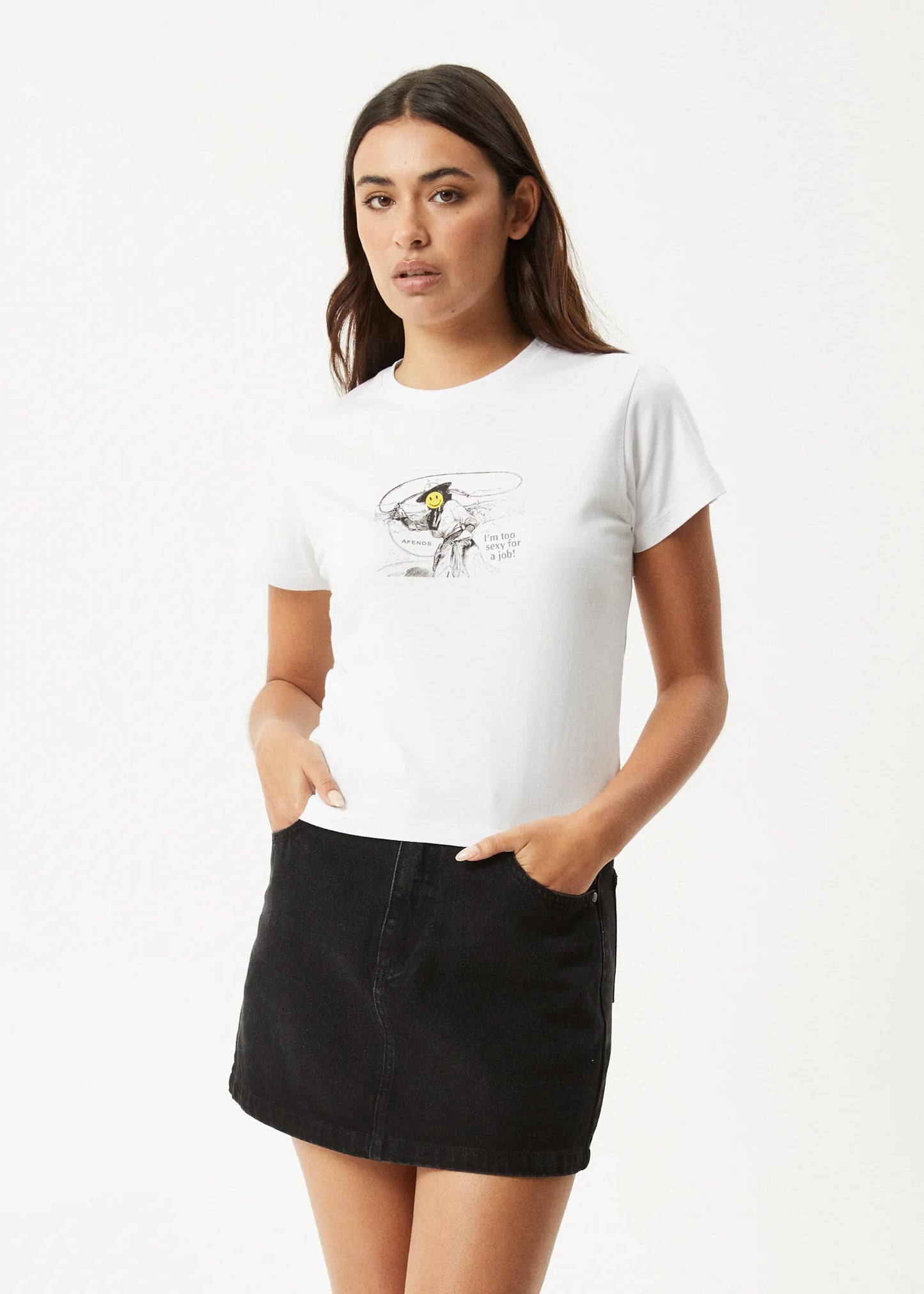 Day Job Baby Tee - White