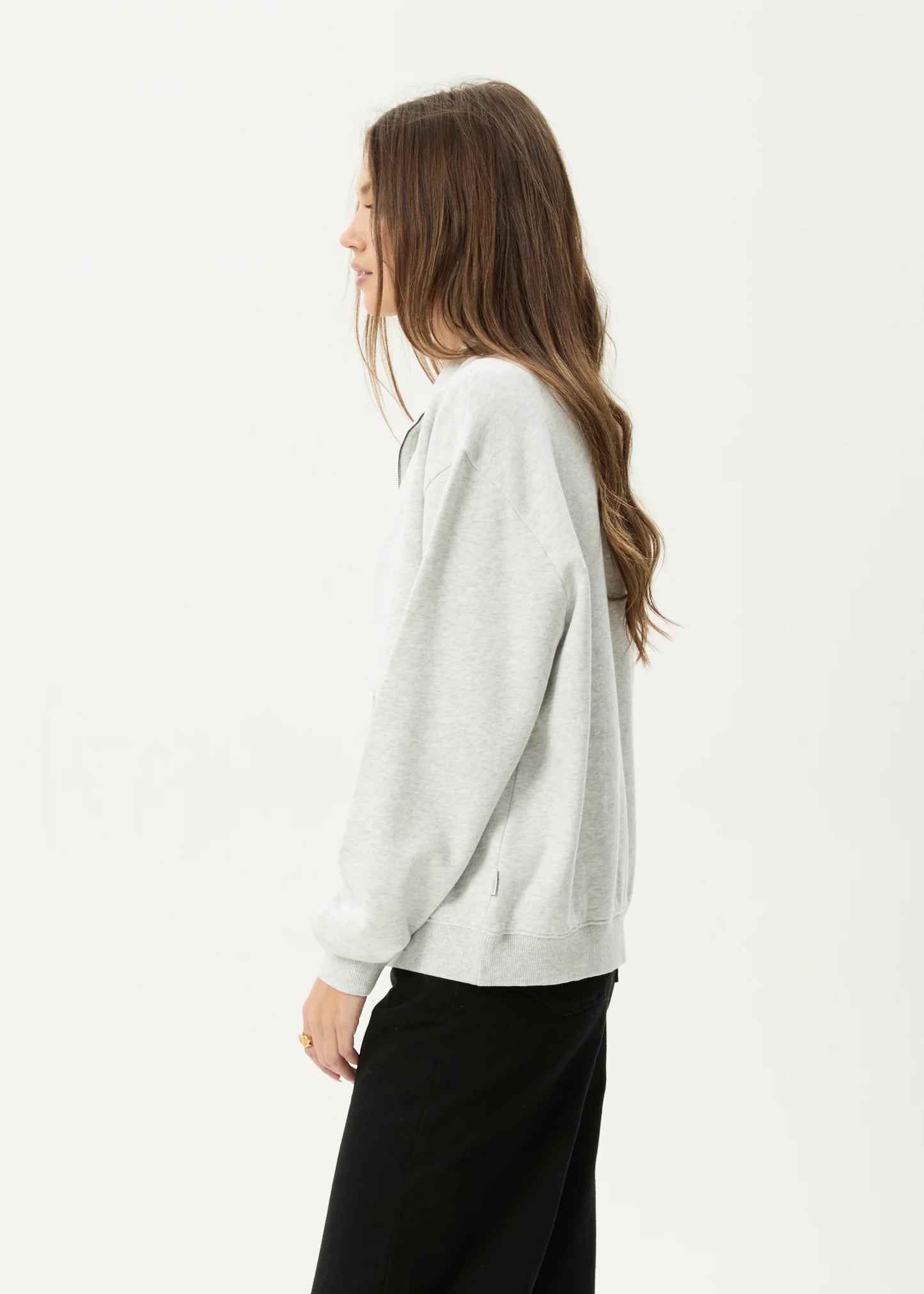 Carter Quarter Zip Jumper - Grey Marle