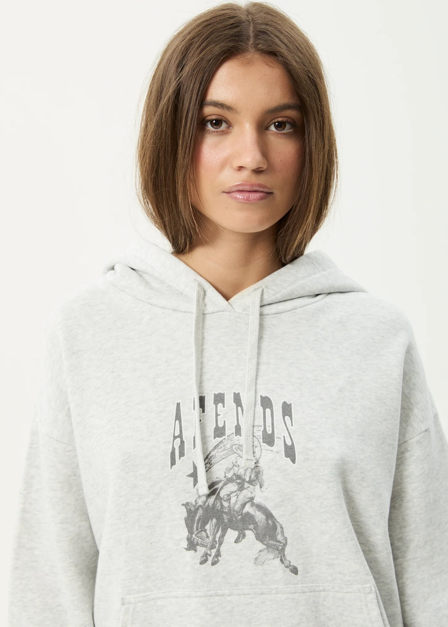 Cosmic Cow Hoodie - Grey Marle