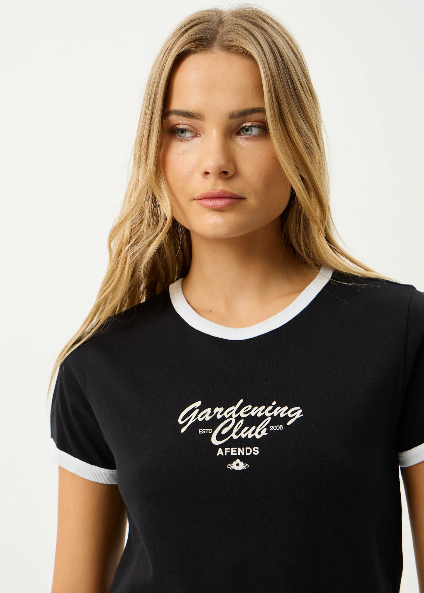 Gardening Club Ringer Tee - Black