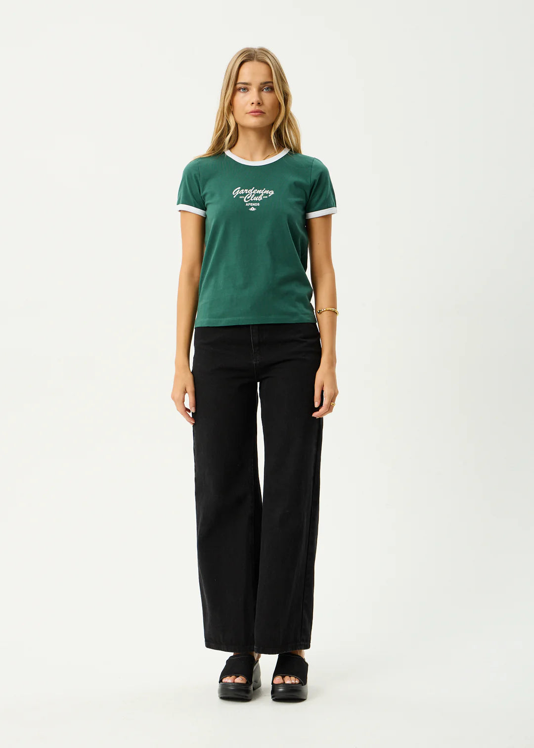 Gardening Club - Ringer Tee - Hunter Green
