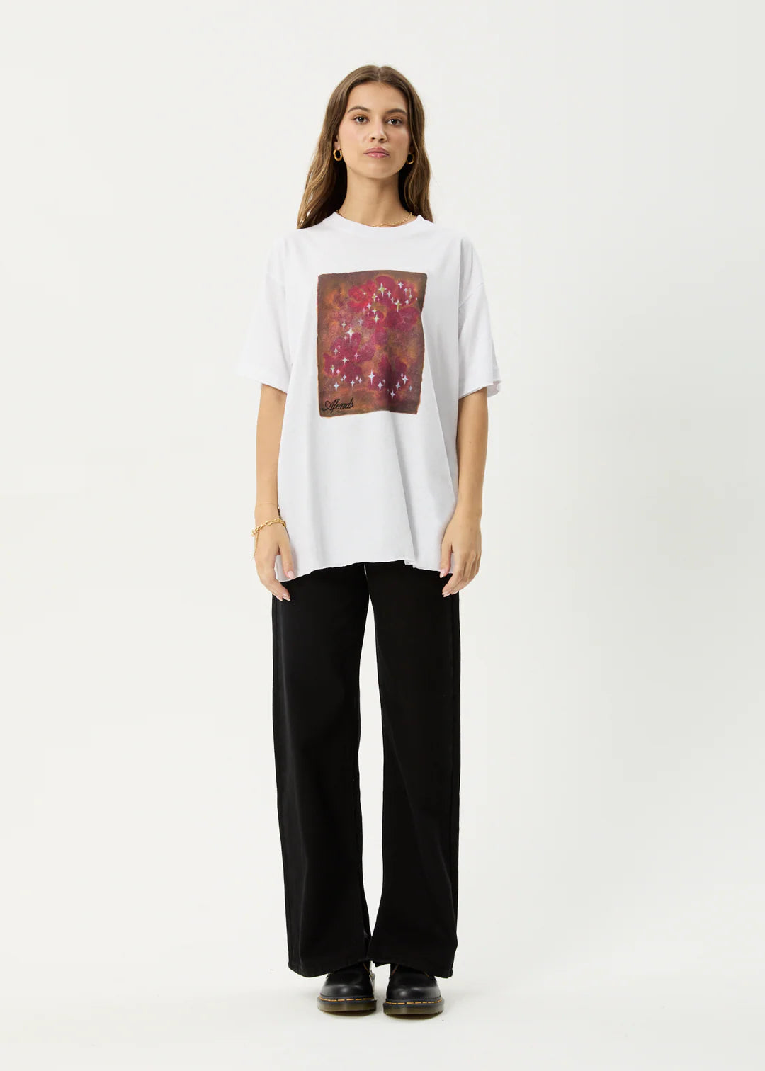 Dark Heaven - Hemp Oversized Tee - White