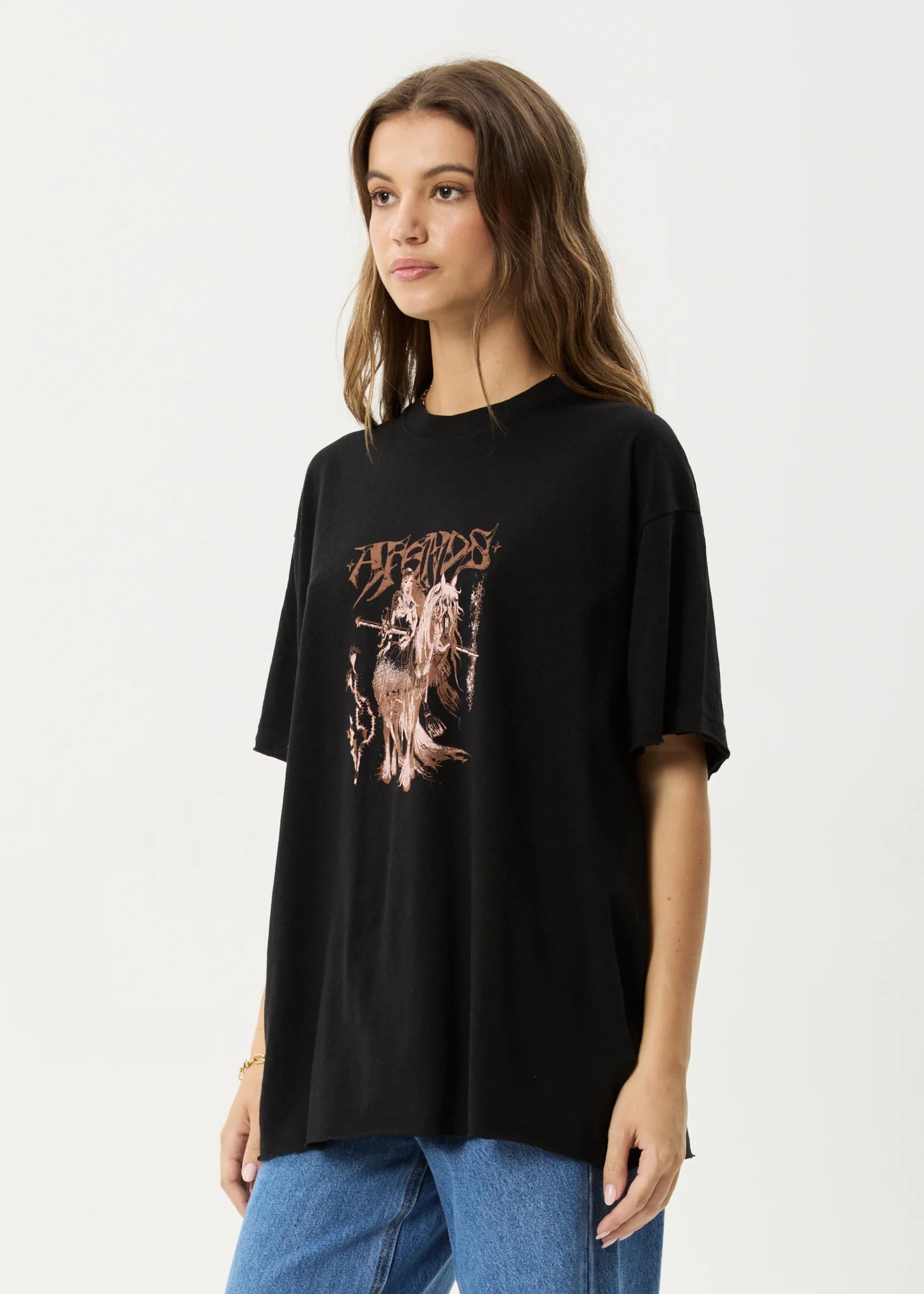 Shield Maiden Oversized Tee - Black