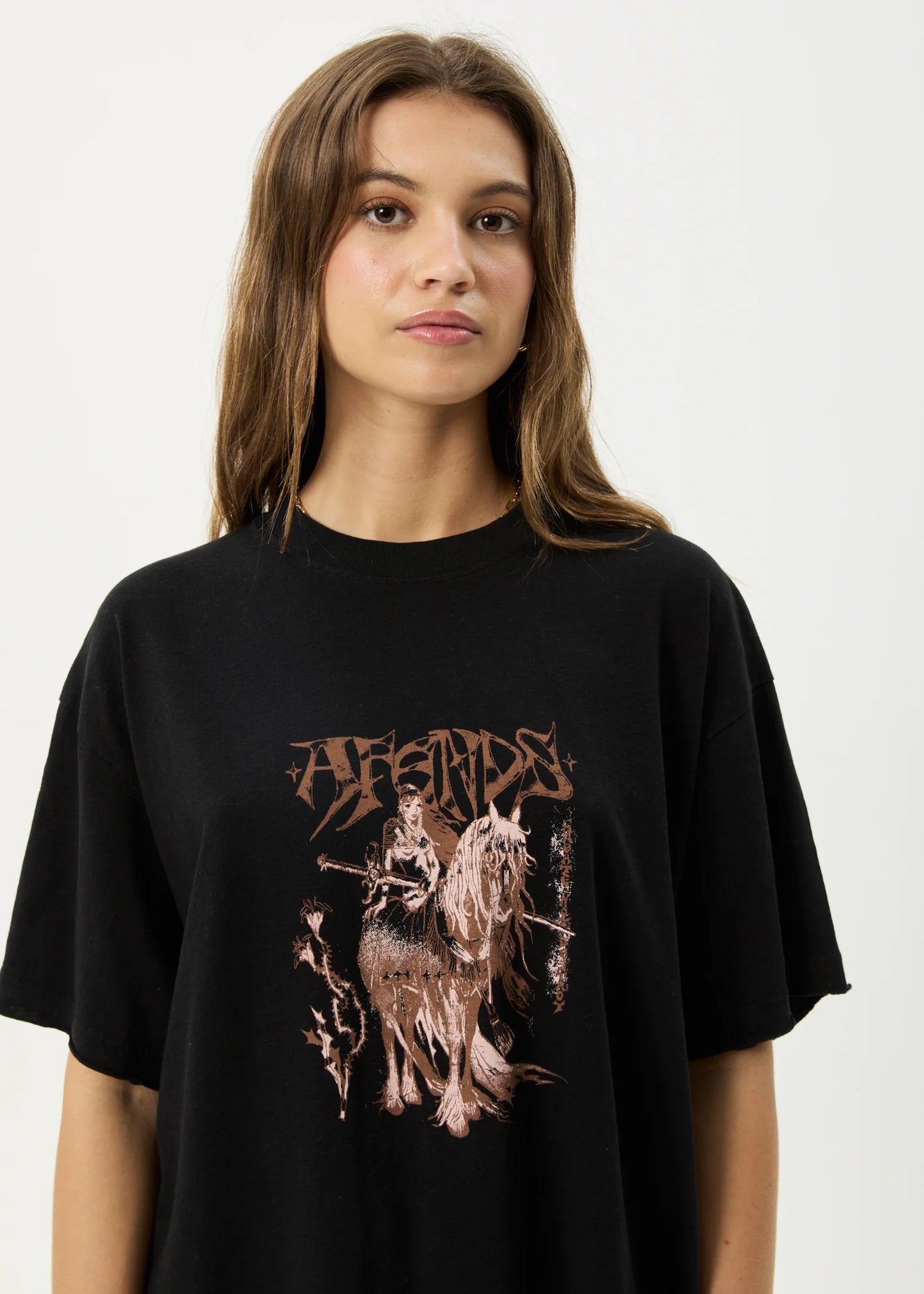 Shield Maiden Oversized Tee - Black