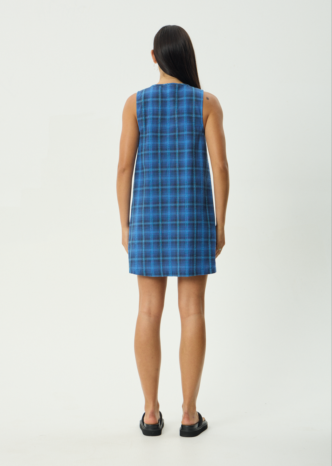 Camden - Seersucker Mini Dress - Marina Check