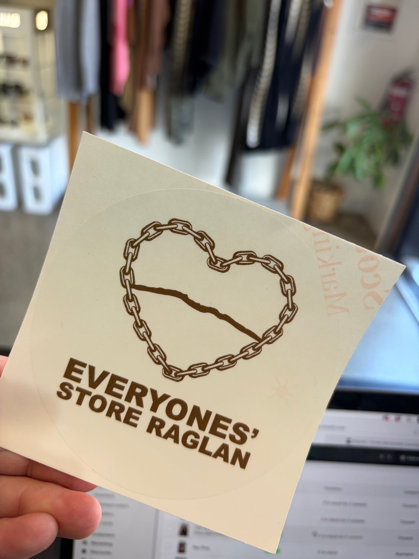 Sticker - Clear & Coffee
